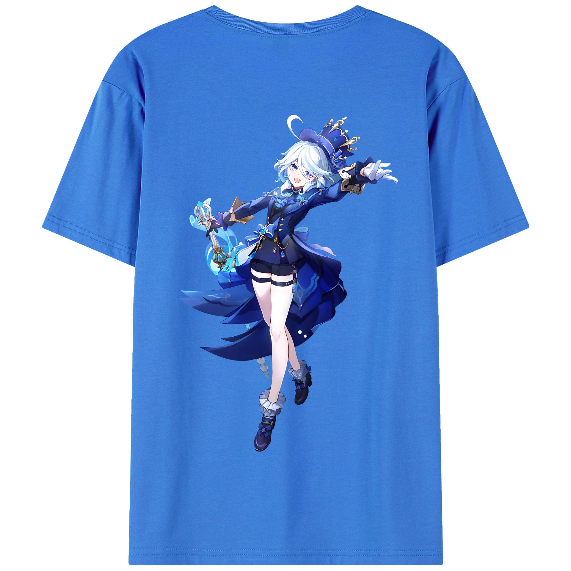げんし神 フリーナ genshin Furina 綿100％半袖Tシャツ（背面プリント）