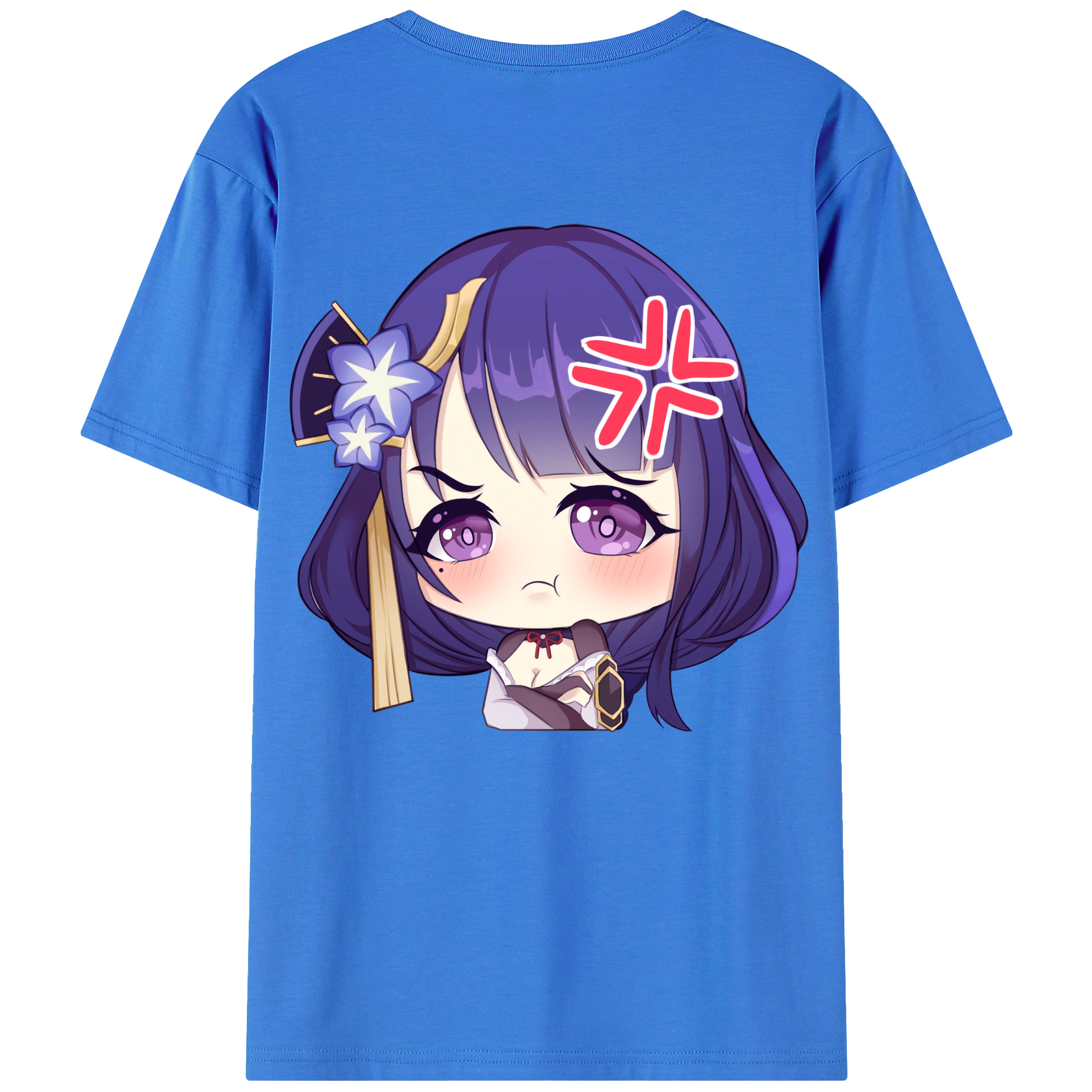 げんし神 雷電将軍 らいでんしょうぐん genshin Raiden Shogun 綿100％半袖Tシャツ（背面プリント）
