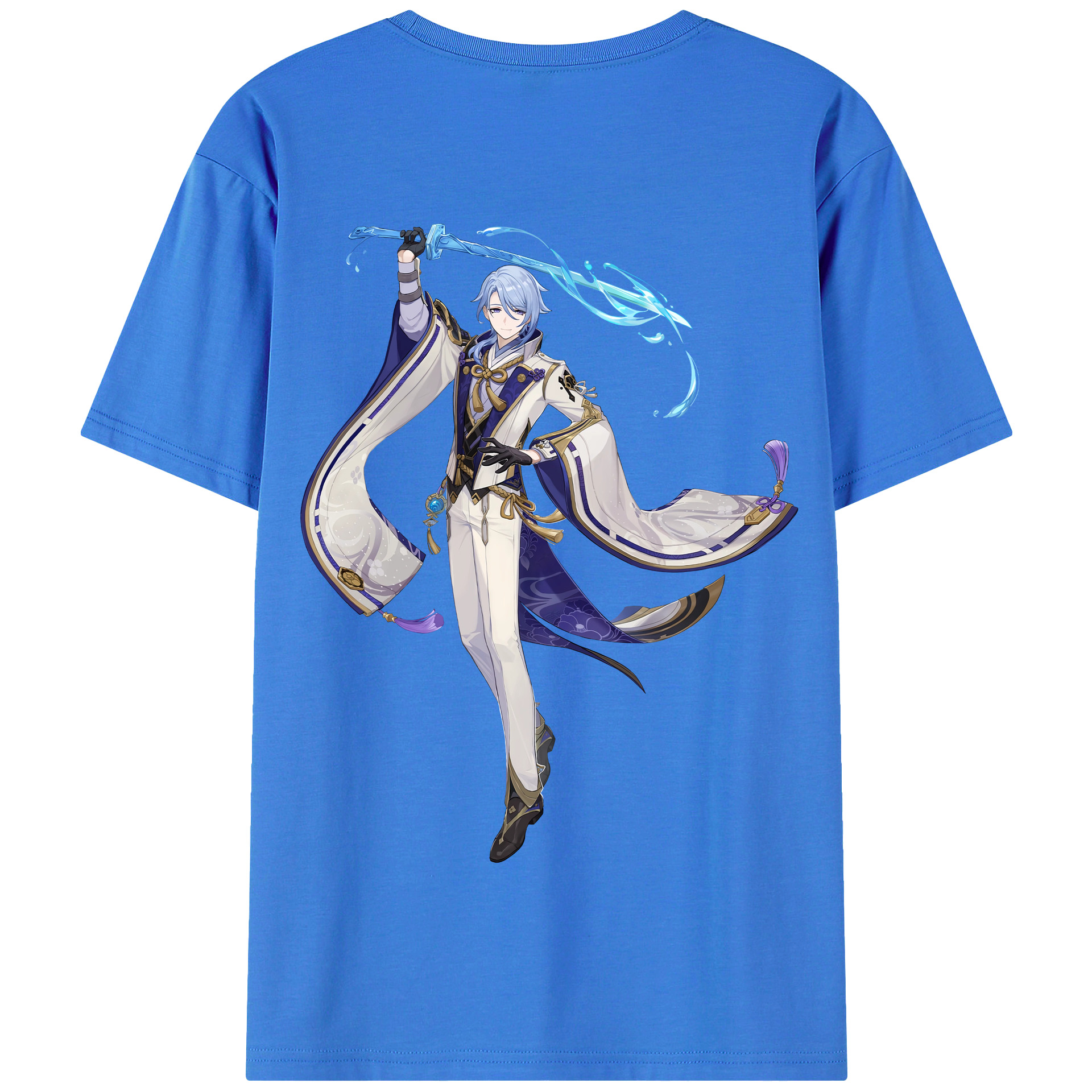 げんし神 神里綾人 かみさとあやと genshin Kamisato Ayato 綿100％半袖Tシャツ（背面プリント）