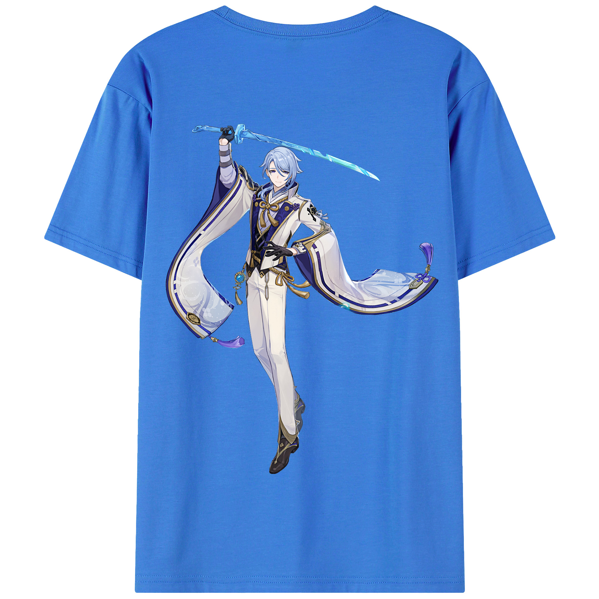 げんし神 神里綾人 かみさとあやと genshin Kamisato Ayato 綿100％半袖Tシャツ（背面プリント）