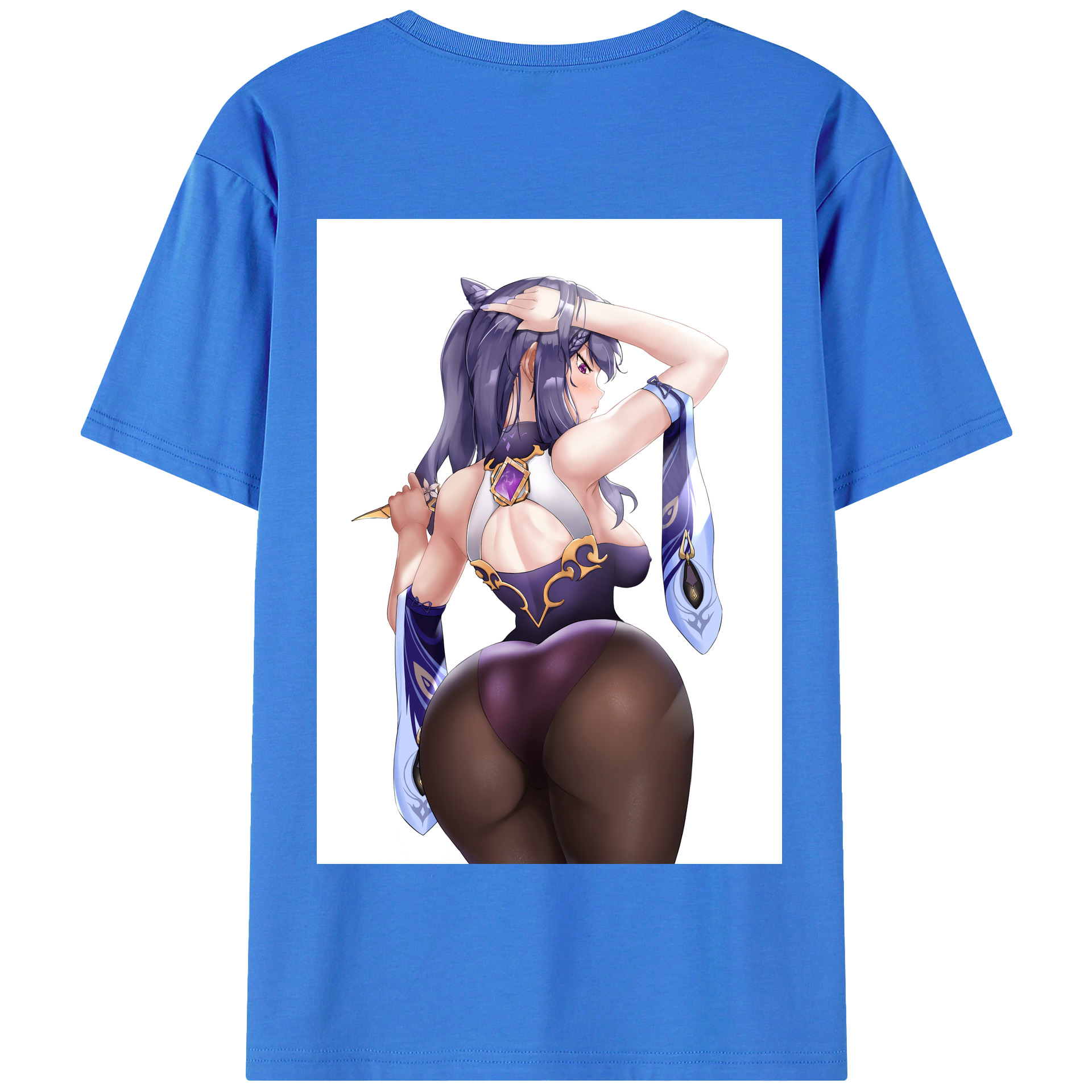 げんし神 刻晴 こくせい genshin Kokusei 綿100％半袖Tシャツ（背面プリント）