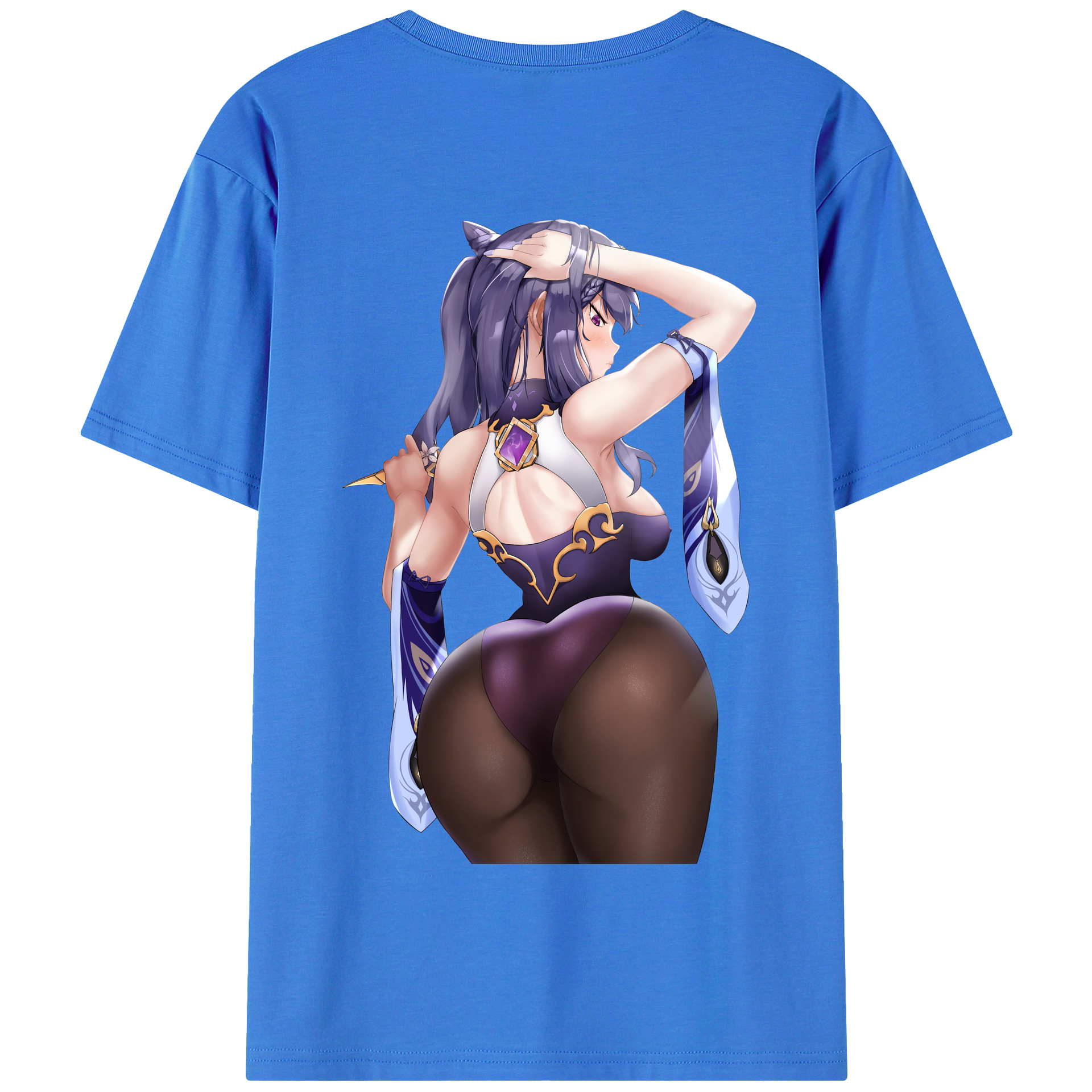 げんし神 刻晴 こくせい genshin Kokusei 綿100％半袖Tシャツ（背面プリント）