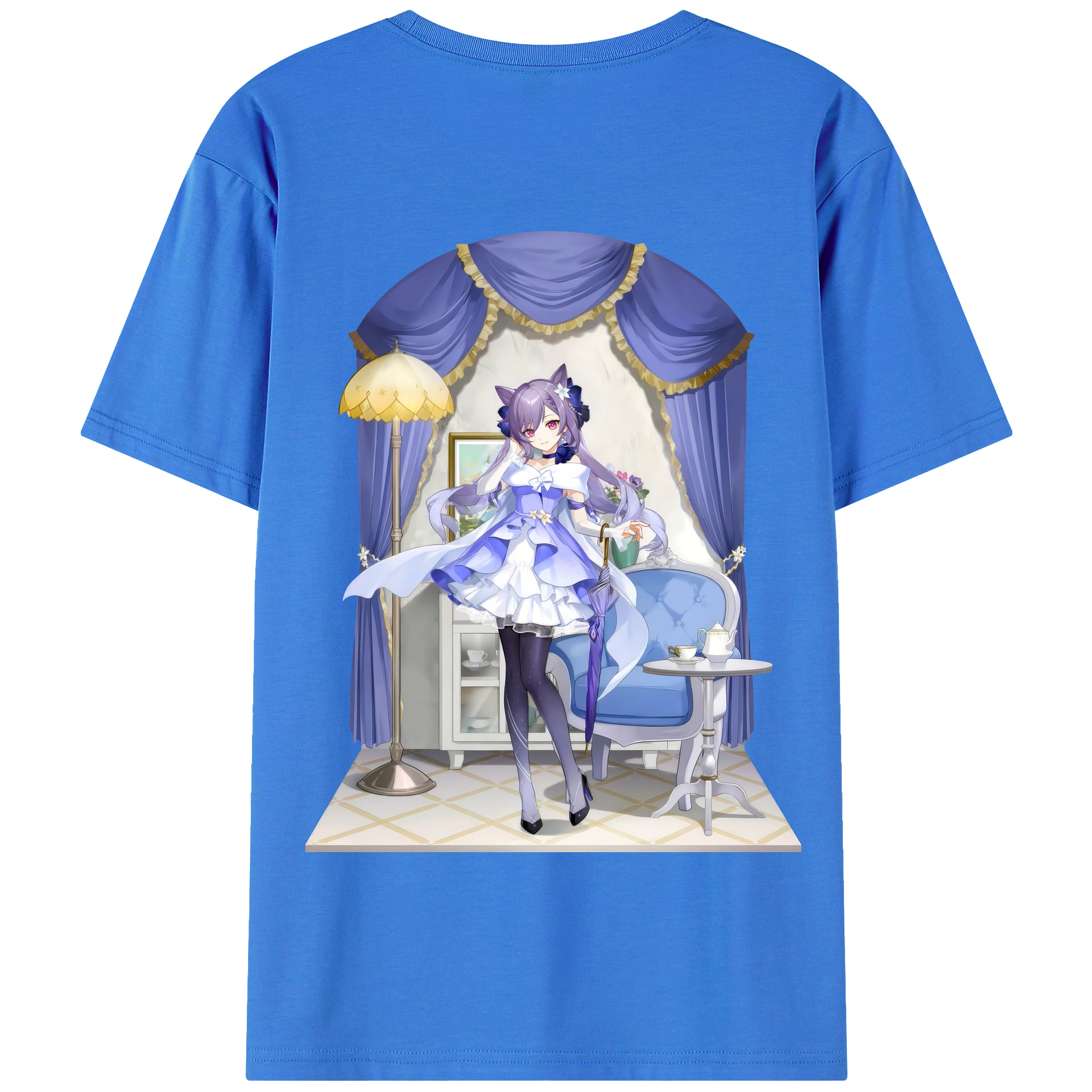 げんし神 刻晴 こくせい genshin Kokusei 綿100％半袖Tシャツ（背面プリント）
