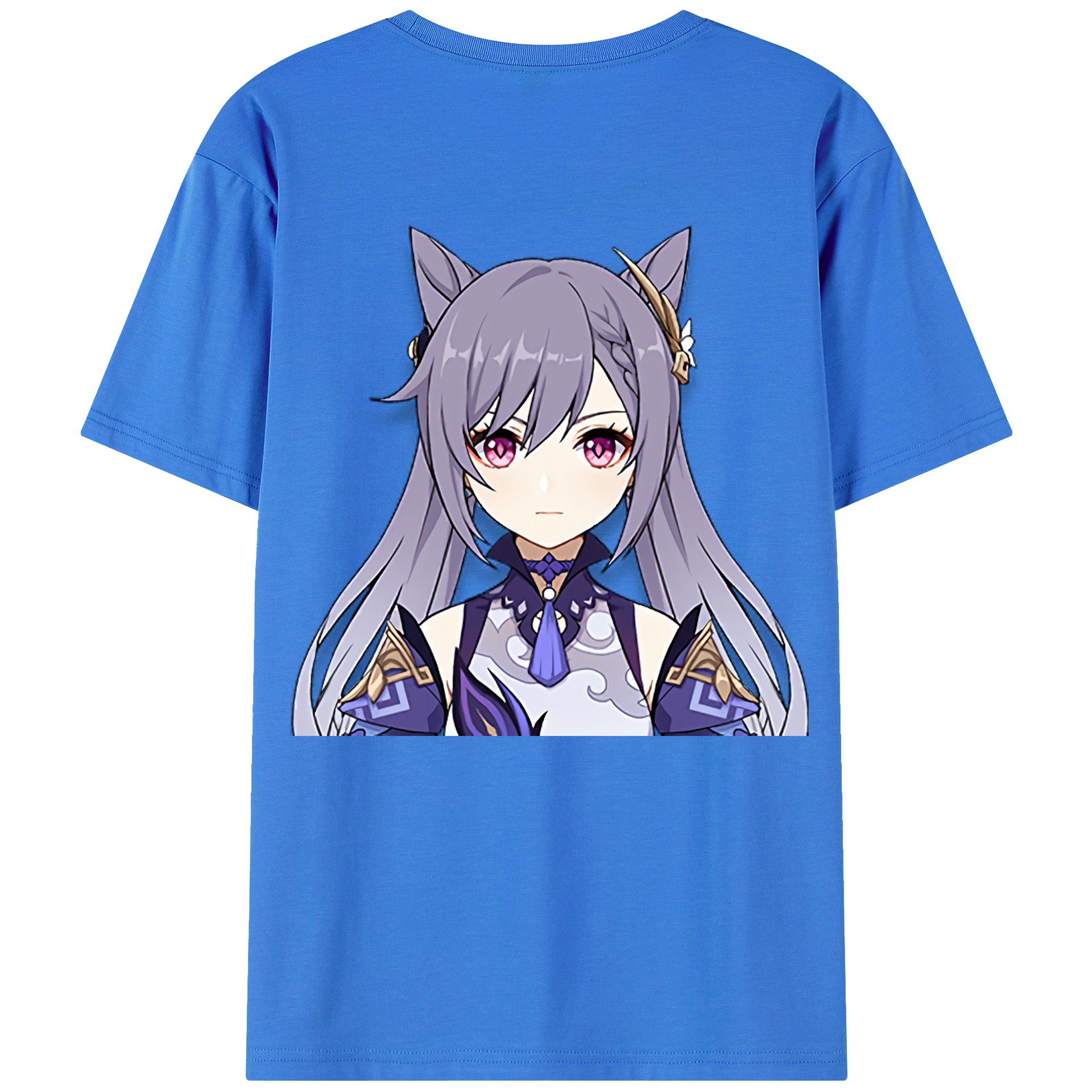 げんし神 刻晴 こくせい genshin Kokusei 綿100％半袖Tシャツ（背面プリント）
