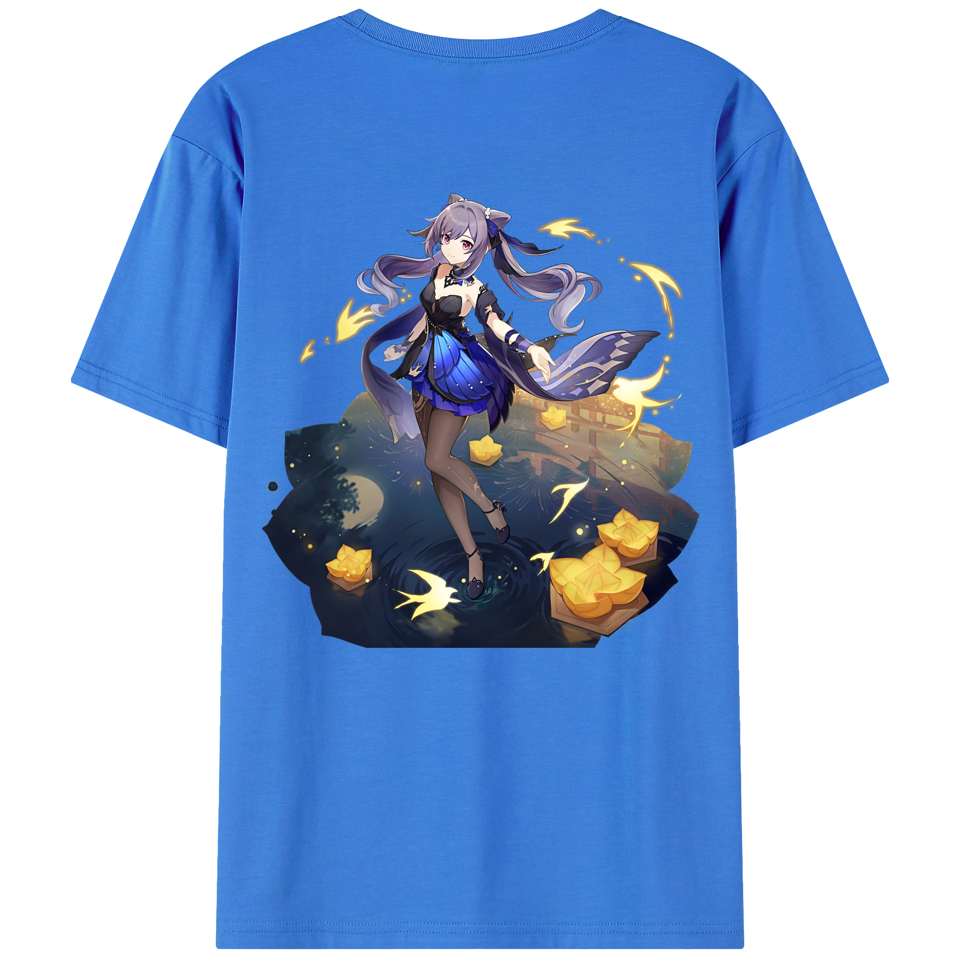 げんし神 刻晴 こくせい genshin Kokusei 綿100％半袖Tシャツ（背面プリント）