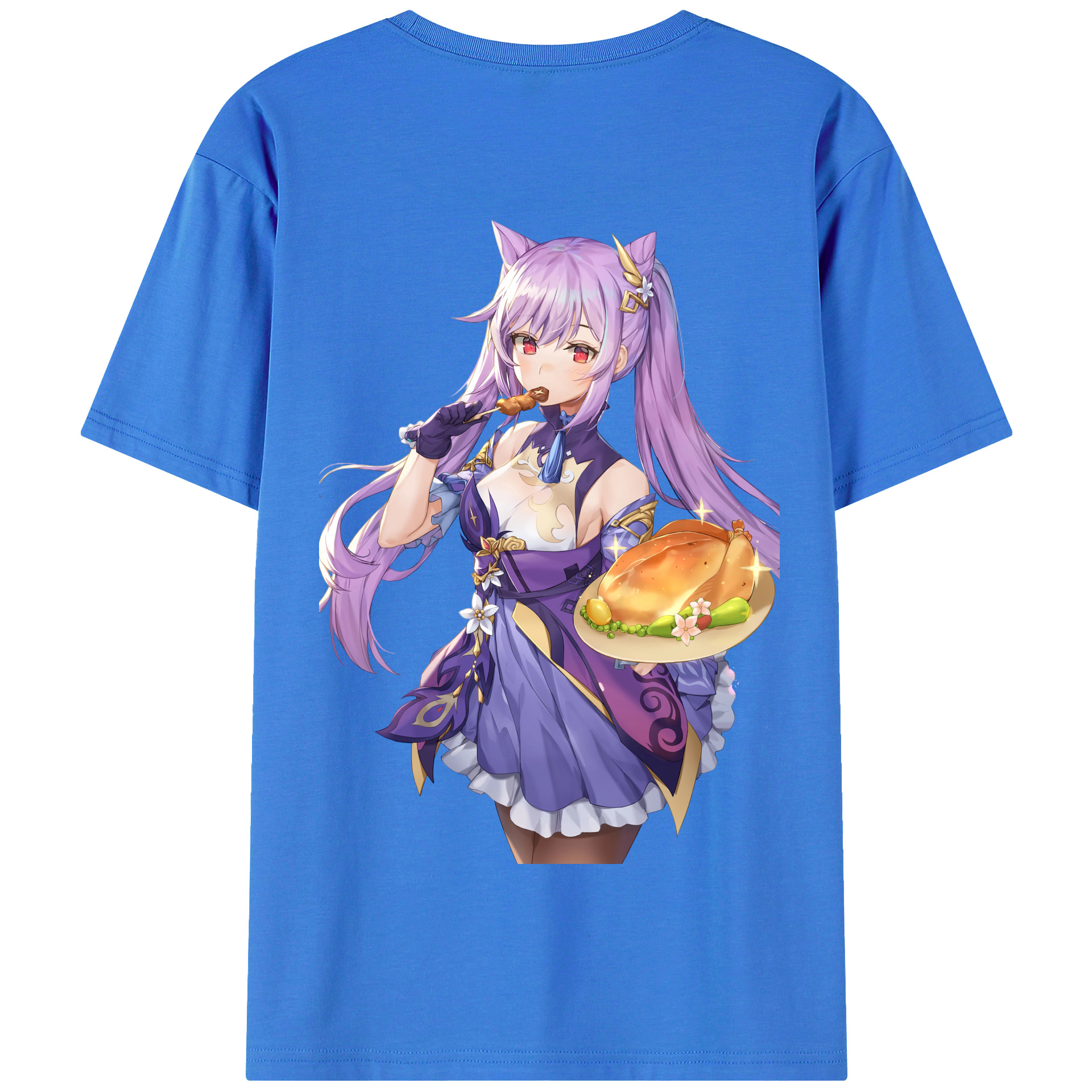 げんし神 刻晴 こくせい genshin Kokusei 綿100％半袖Tシャツ（背面プリント）