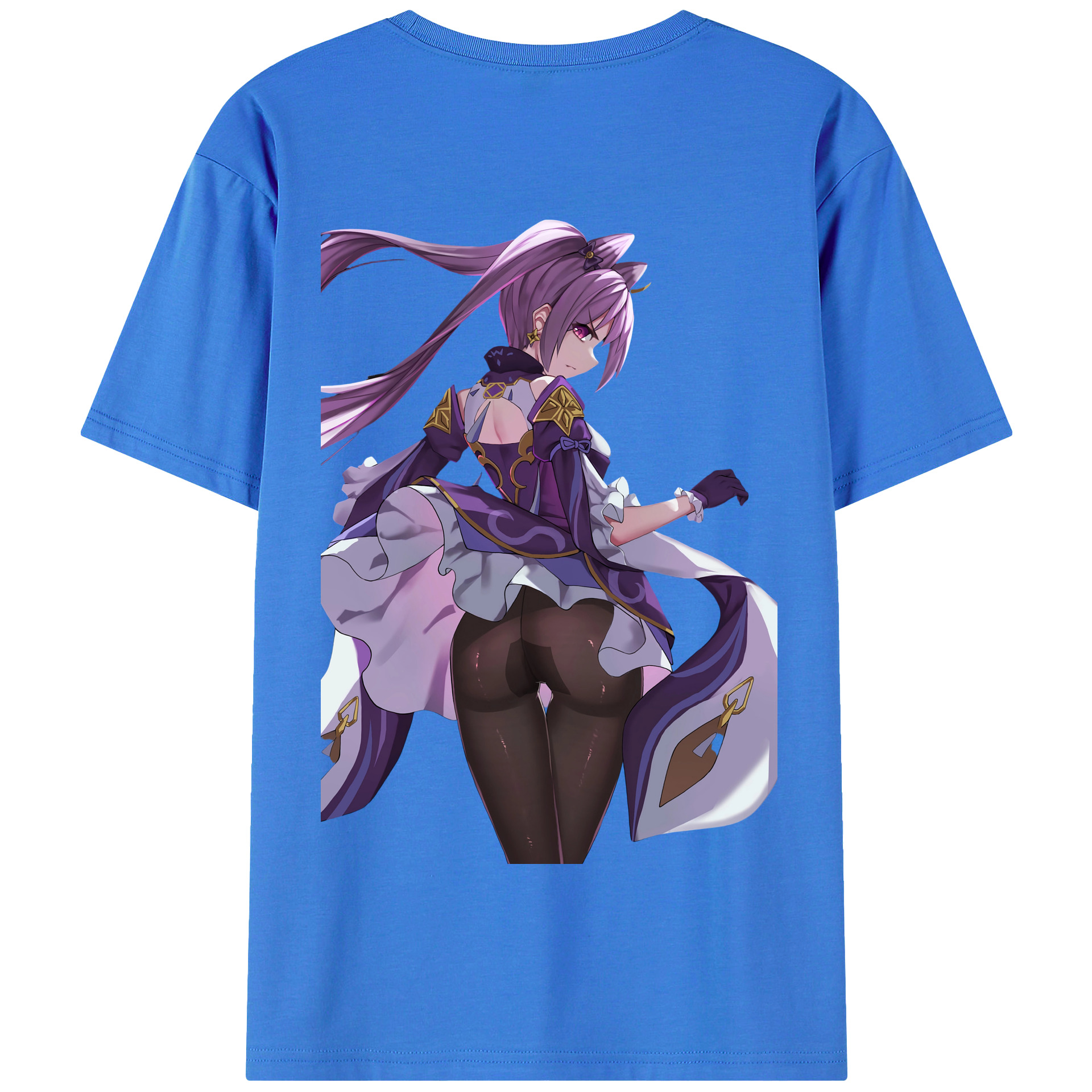 げんし神 刻晴 こくせい genshin Kokusei 綿100％半袖Tシャツ（背面プリント）