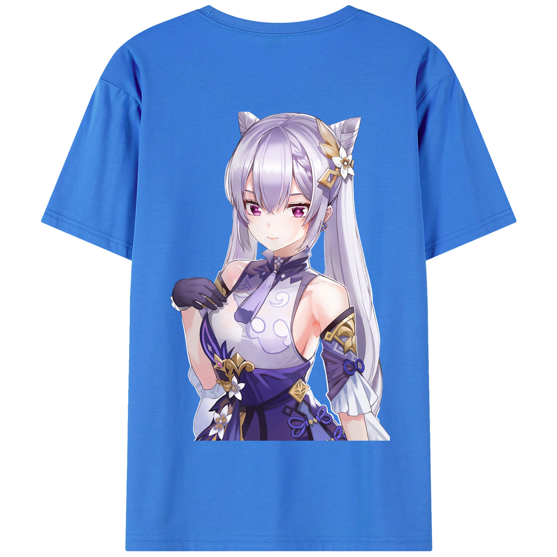 げんし神 刻晴 こくせい genshin Kokusei 綿100％半袖Tシャツ（背面プリント）