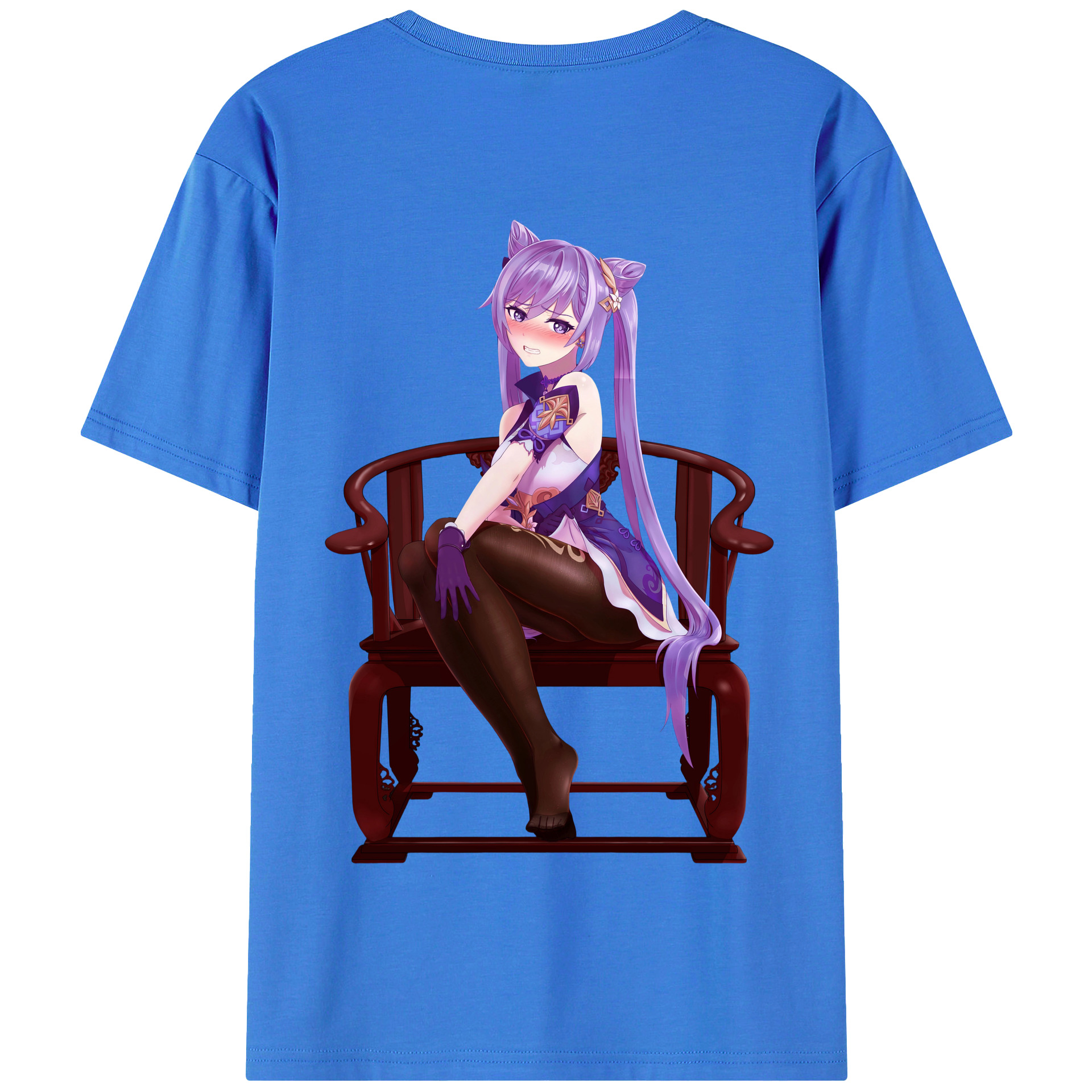 げんし神 刻晴 こくせい genshin Kokusei 綿100％半袖Tシャツ（背面プリント）
