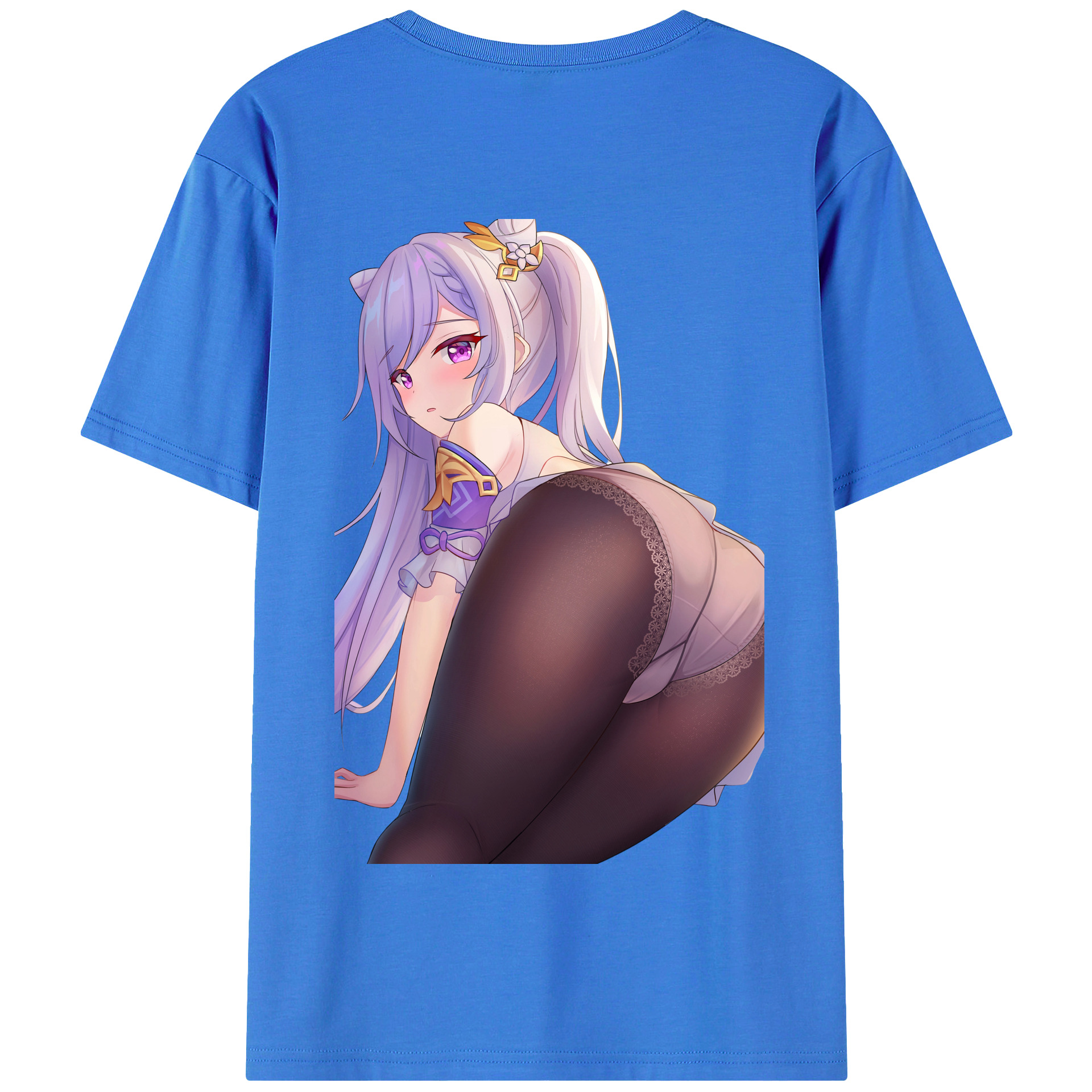 げんし神 刻晴 こくせい genshin Kokusei 綿100％半袖Tシャツ（背面プリント）