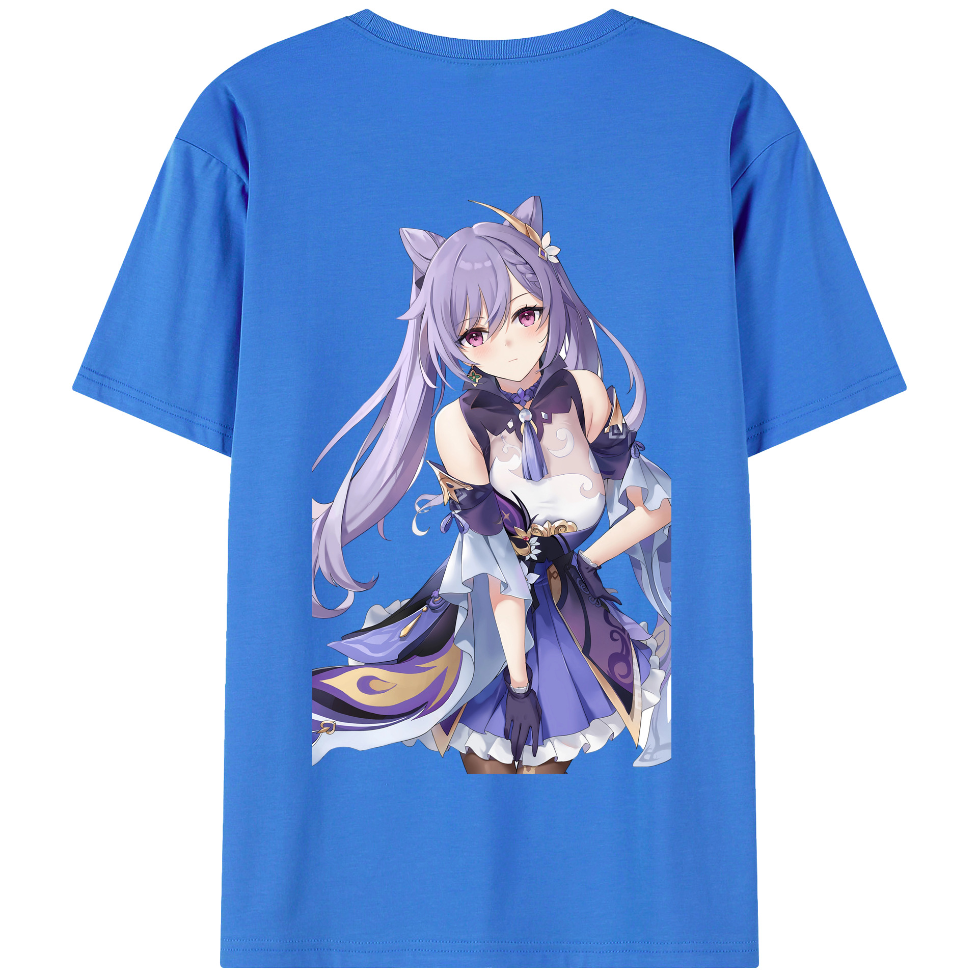 げんし神 刻晴 こくせい genshin Kokusei 綿100％半袖Tシャツ（背面プリント）