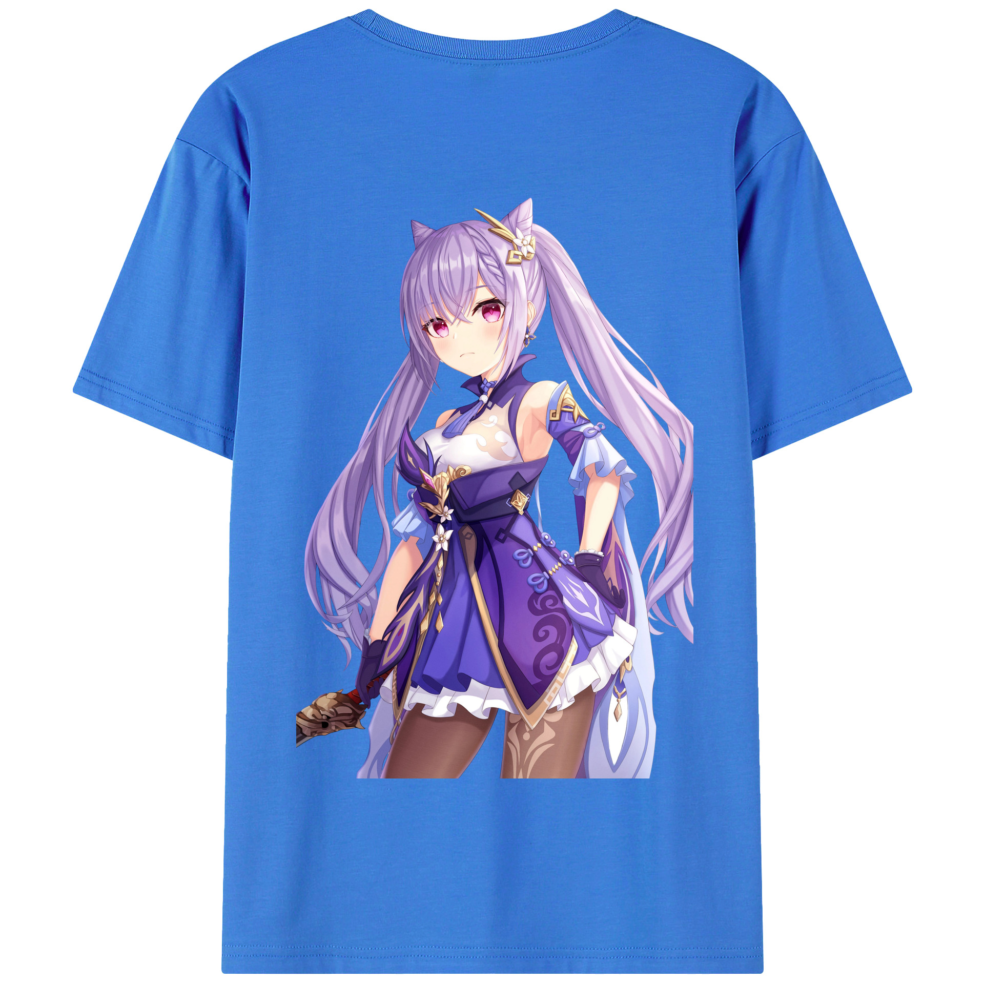 げんし神 刻晴 こくせい genshin Kokusei 綿100％半袖Tシャツ（背面プリント）
