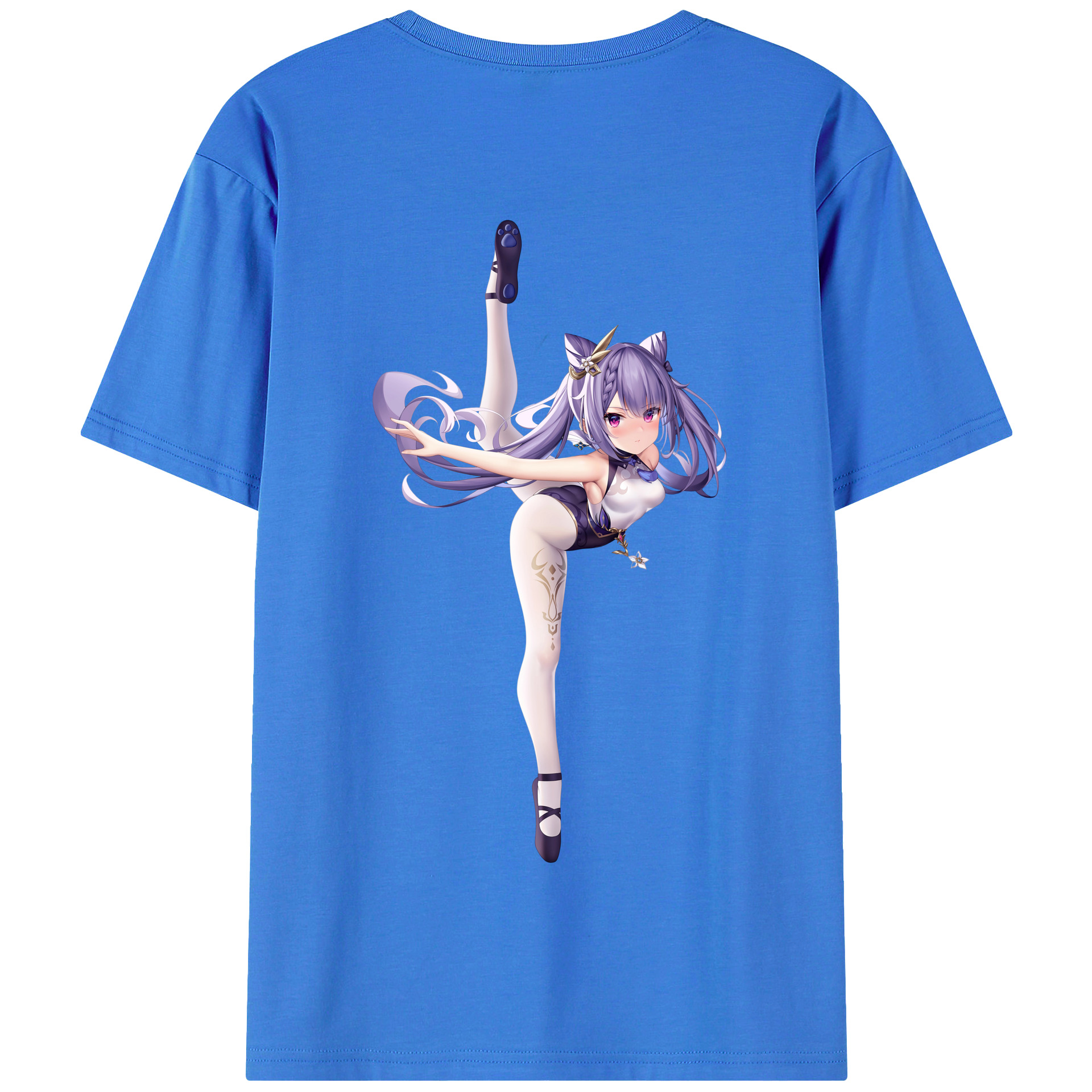 げんし神 刻晴 こくせい genshin Kokusei 綿100％半袖Tシャツ（背面プリント）