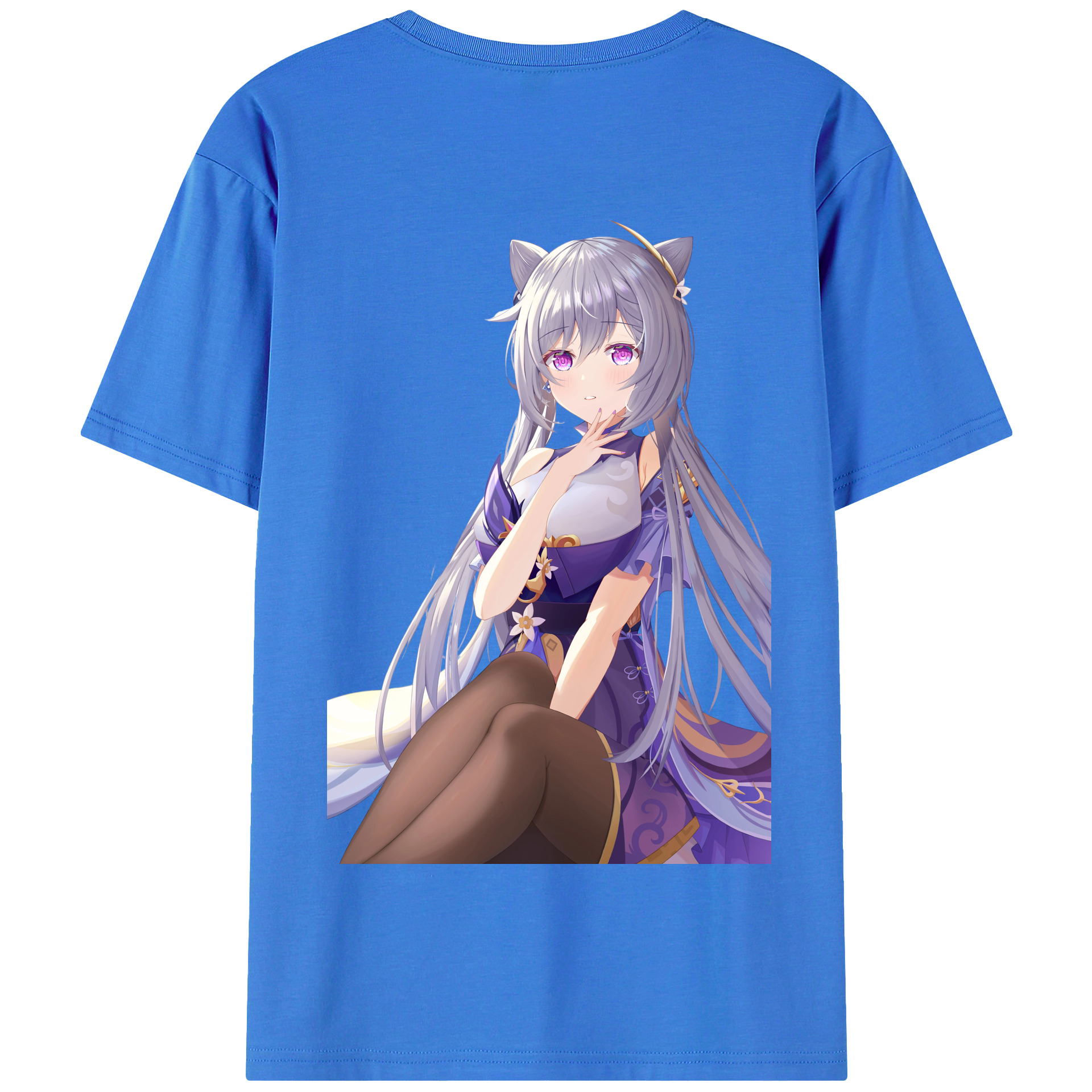 げんし神 刻晴 こくせい genshin Kokusei 綿100％半袖Tシャツ（背面プリント）
