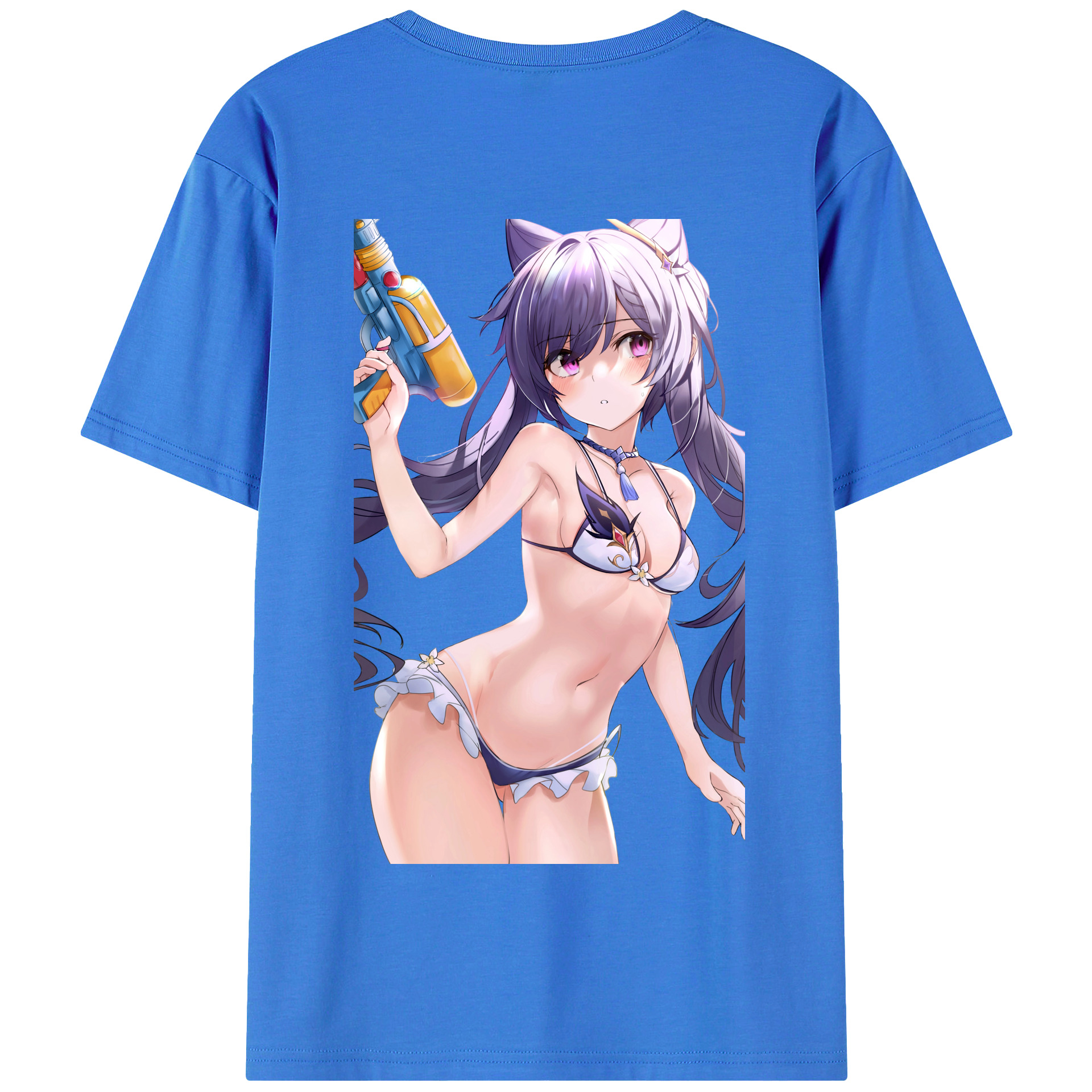 げんし神 刻晴 こくせい genshin Kokusei 綿100％半袖Tシャツ（背面プリント）