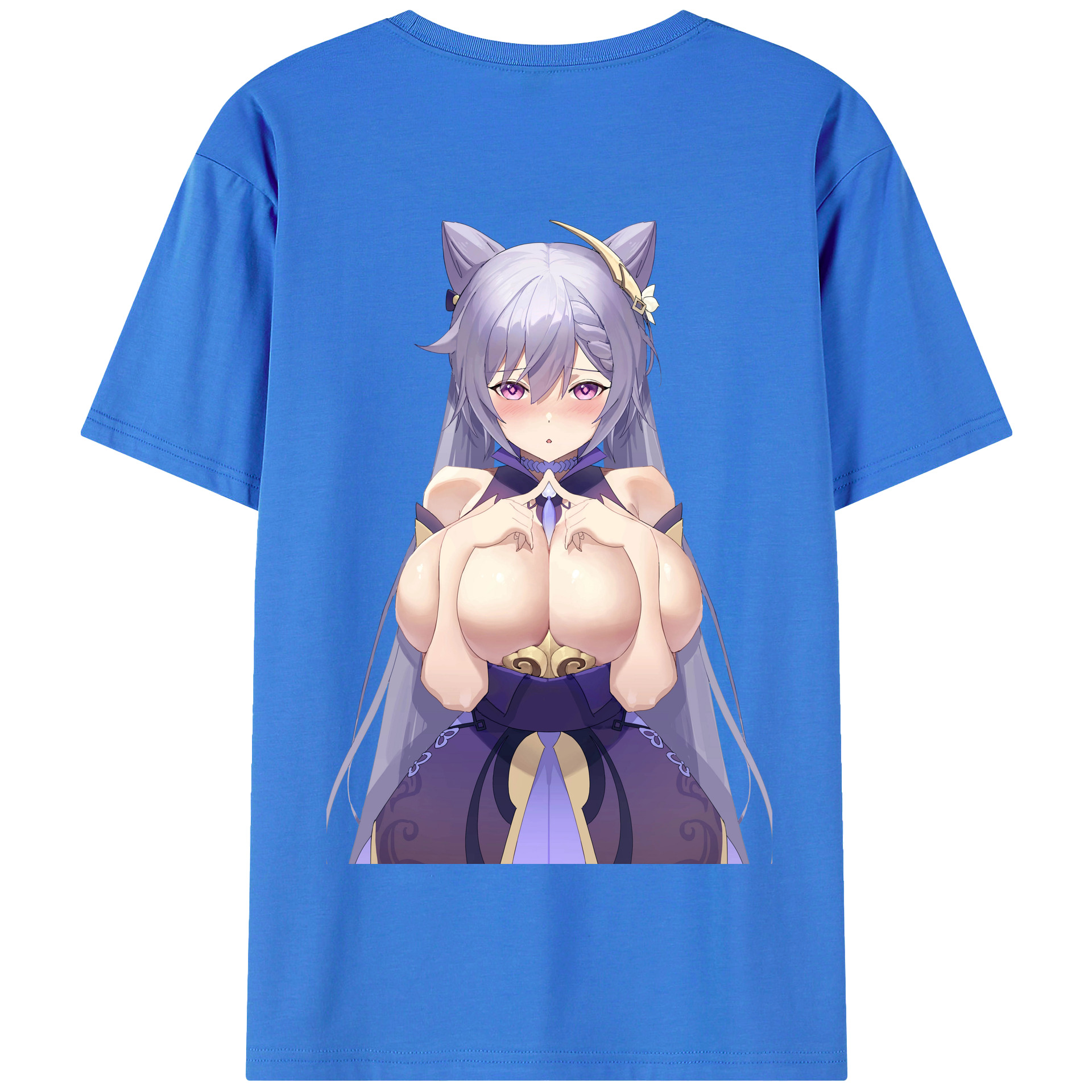 げんし神 刻晴 こくせい genshin Kokusei 綿100％半袖Tシャツ（背面プリント）