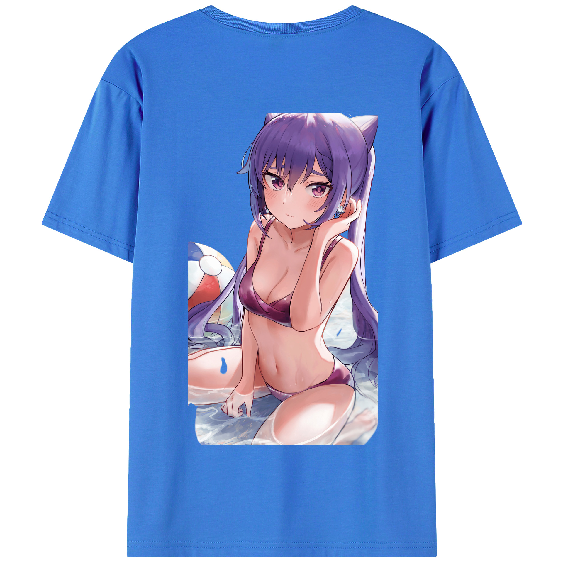 げんし神 刻晴 こくせい genshin Kokusei 綿100％半袖Tシャツ（背面プリント）