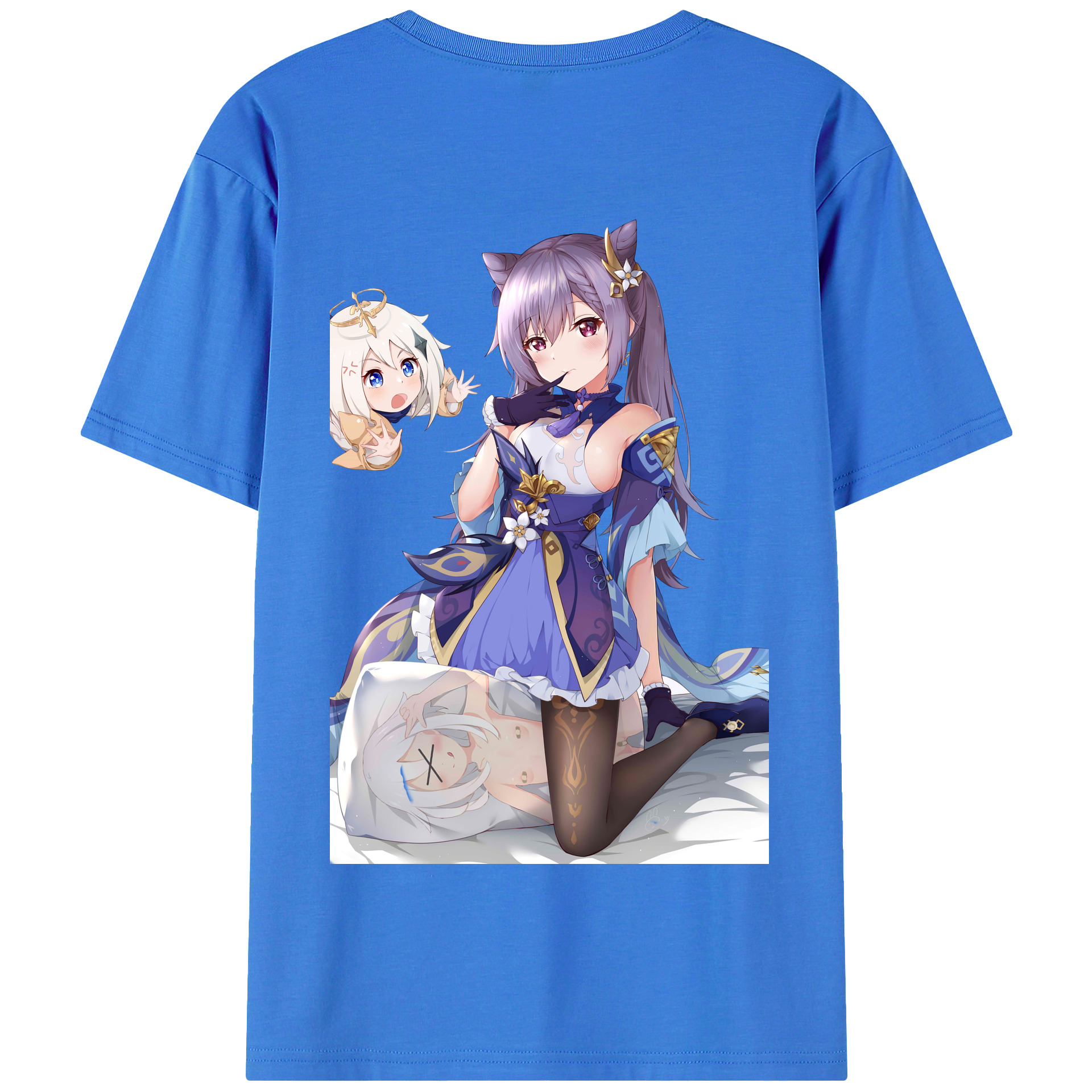 げんし神 刻晴 こくせい genshin Kokusei 綿100％半袖Tシャツ（背面プリント）