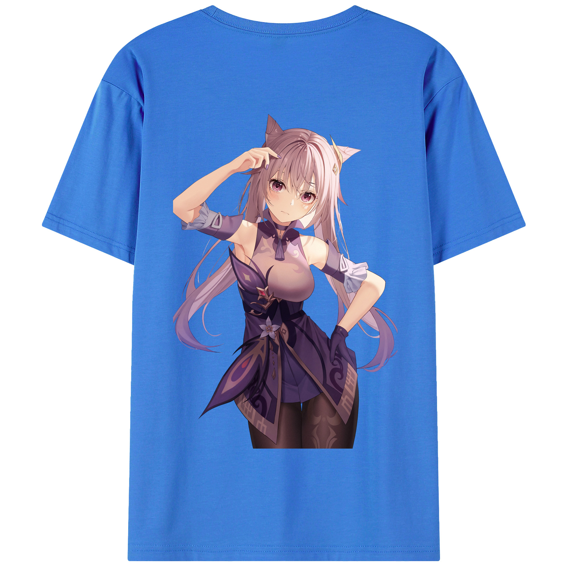 げんし神 刻晴 こくせい genshin Kokusei 綿100％半袖Tシャツ（背面プリント）
