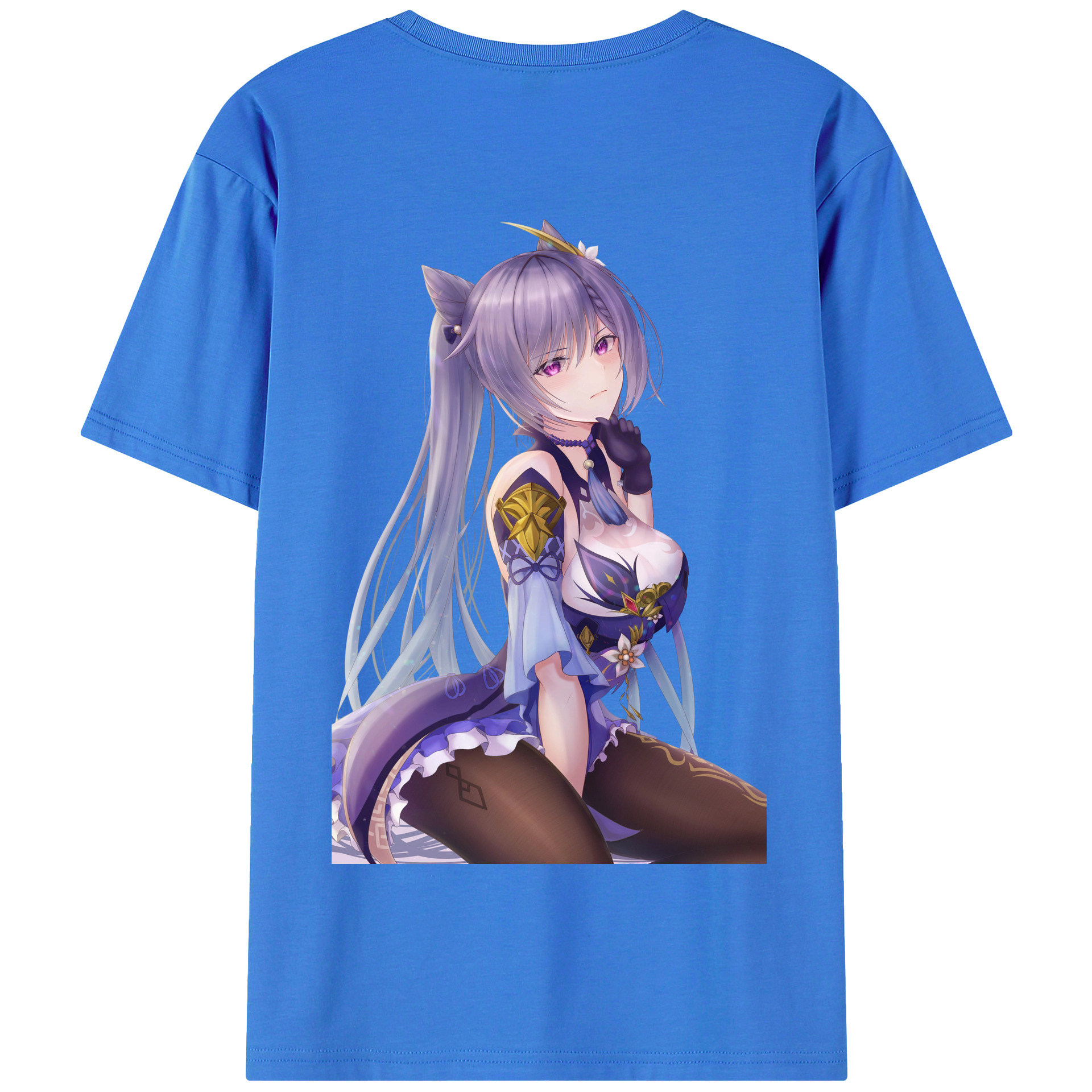 げんし神 刻晴 こくせい genshin Kokusei 綿100％半袖Tシャツ（背面プリント）