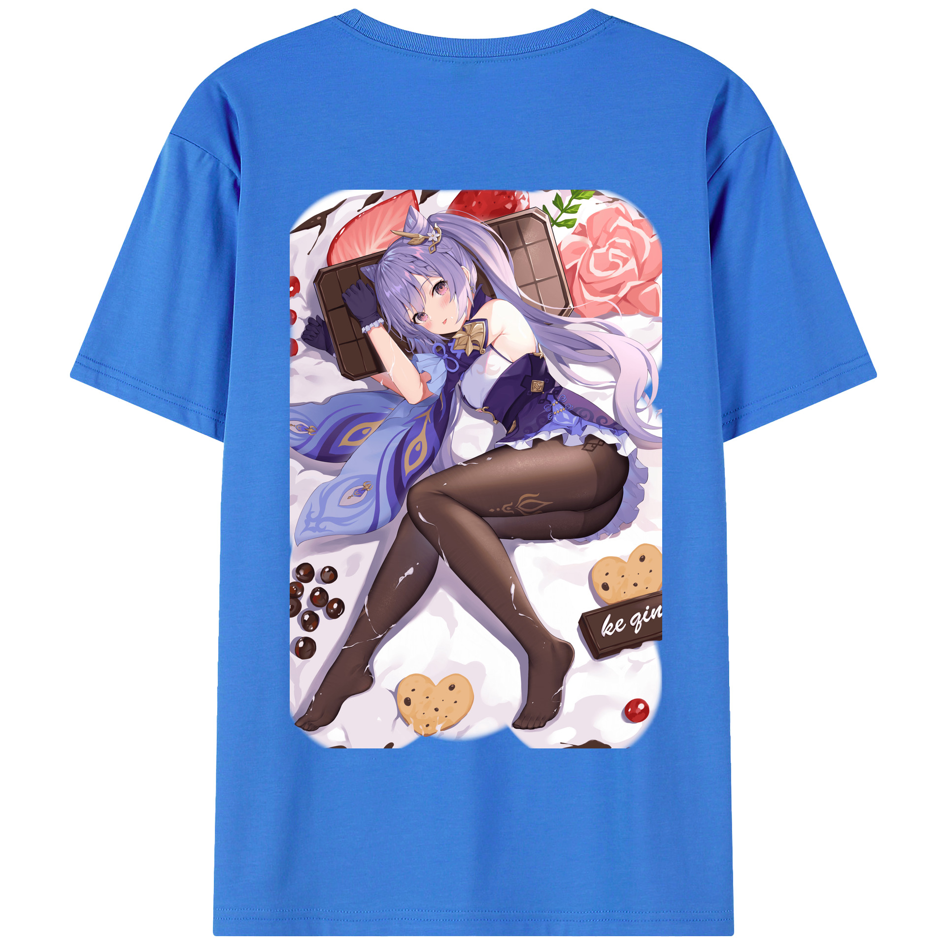 げんし神 刻晴 こくせい genshin Kokusei 綿100％半袖Tシャツ（背面プリント）