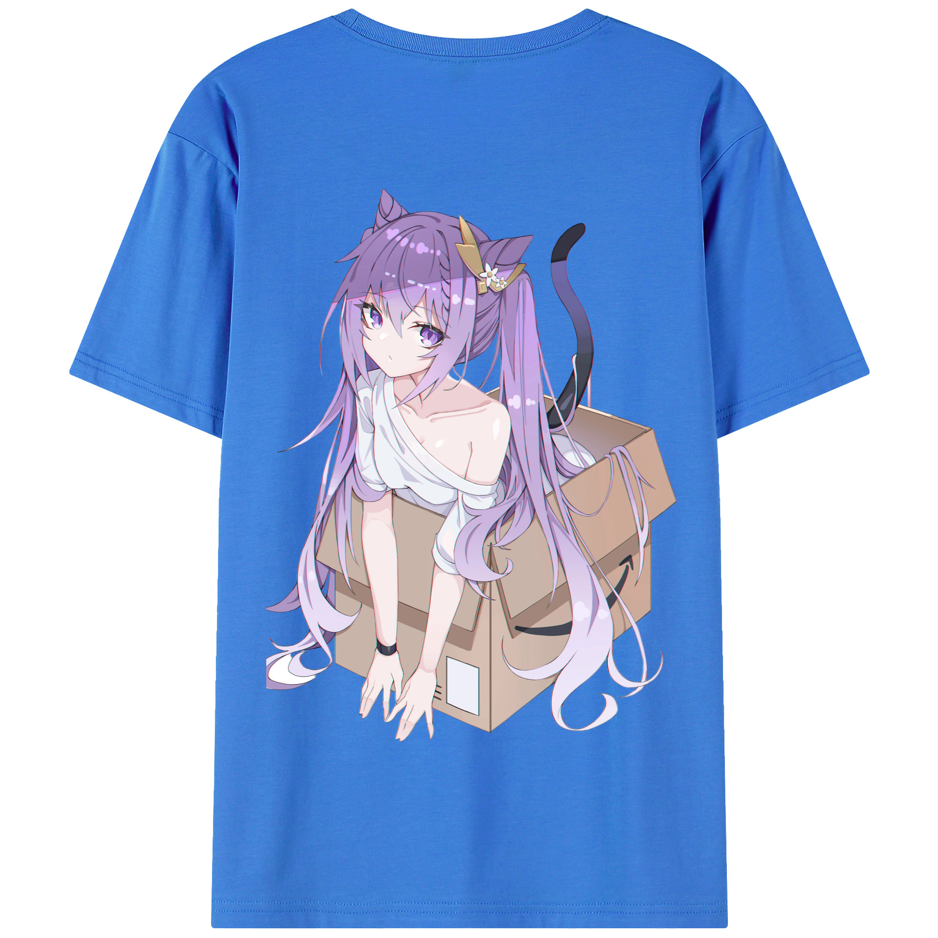 げんし神 刻晴 こくせい genshin Kokusei 綿100％半袖Tシャツ（背面プリント）