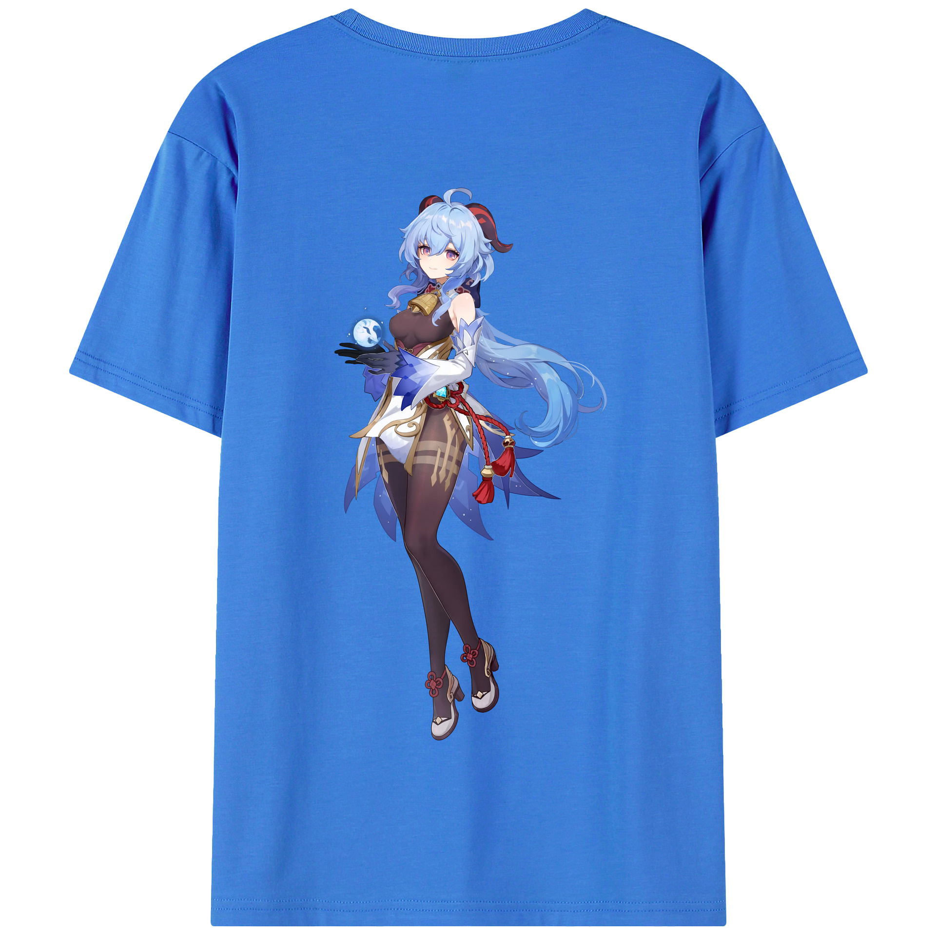 げんし神 甘雨 かんう genshin Ganyu 綿100％半袖Tシャツ（背面プリント）