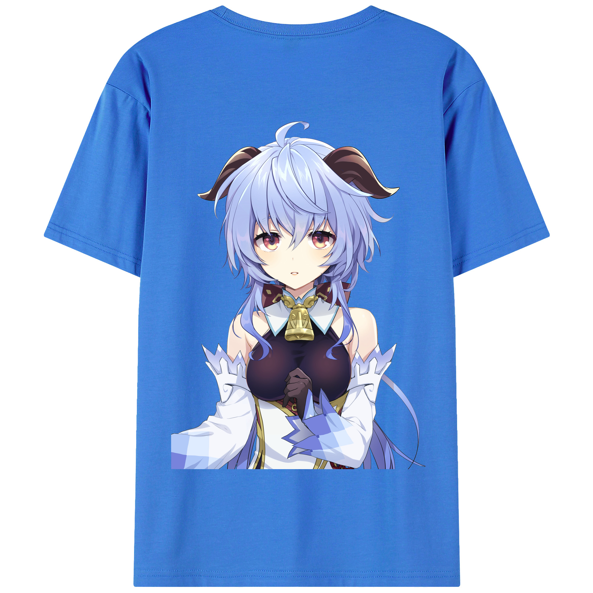 げんし神 甘雨 かんう genshin Ganyu 綿100％半袖Tシャツ（背面プリント）