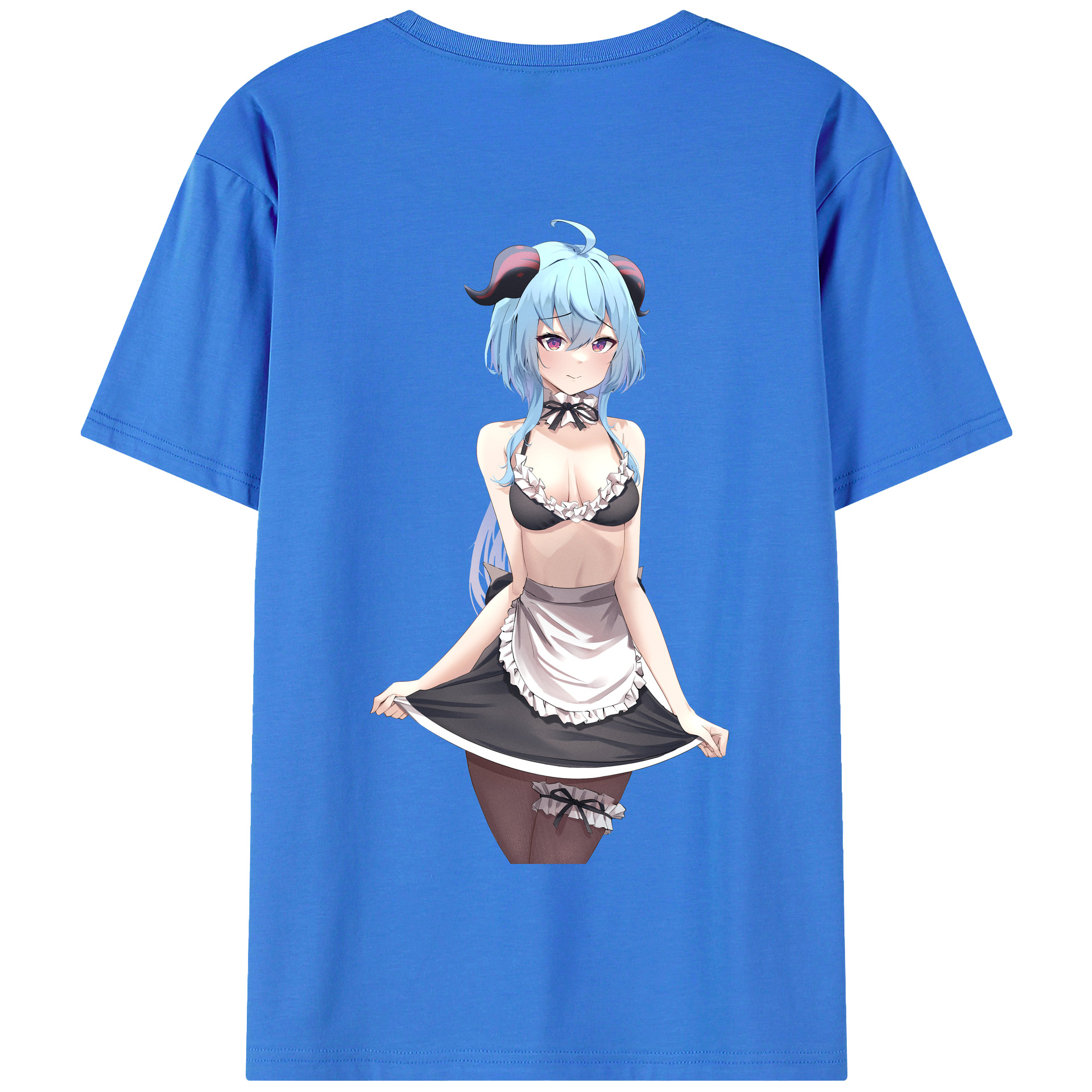 げんし神 甘雨 かんう genshin Ganyu 綿100％半袖Tシャツ（背面プリント）