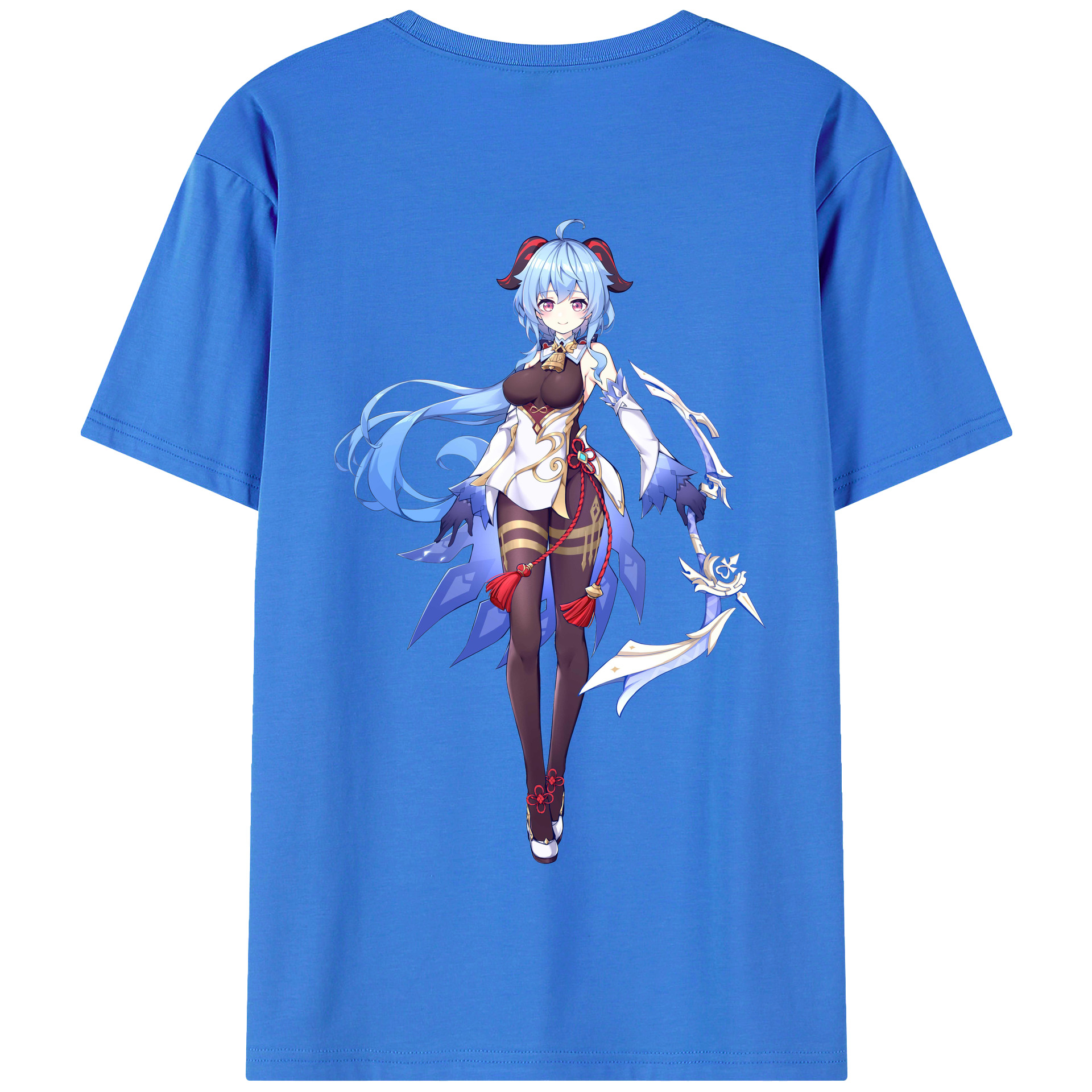げんし神 甘雨 かんう genshin Ganyu 綿100％半袖Tシャツ（背面プリント）