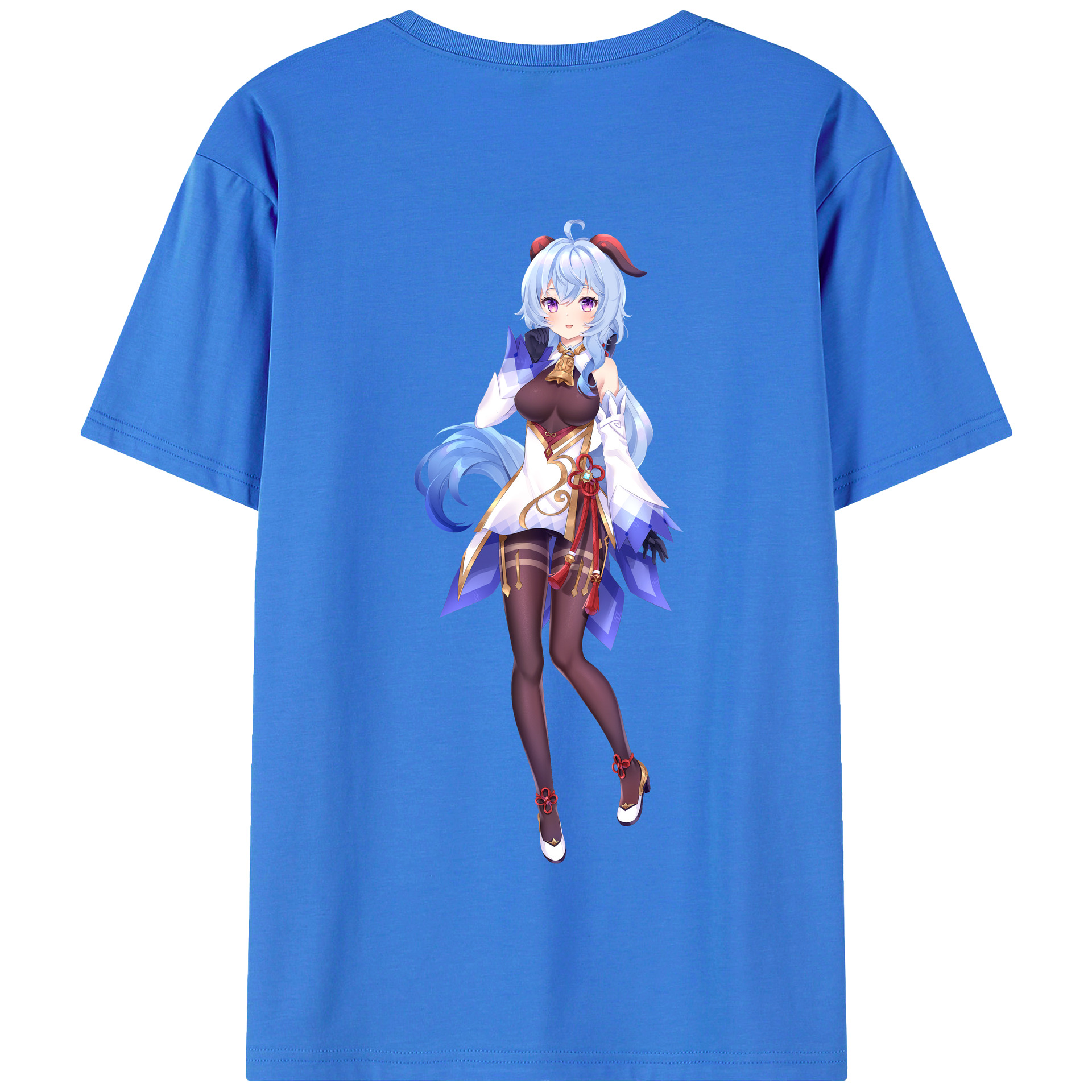 げんし神 甘雨 かんう genshin Ganyu 綿100％半袖Tシャツ（背面プリント）