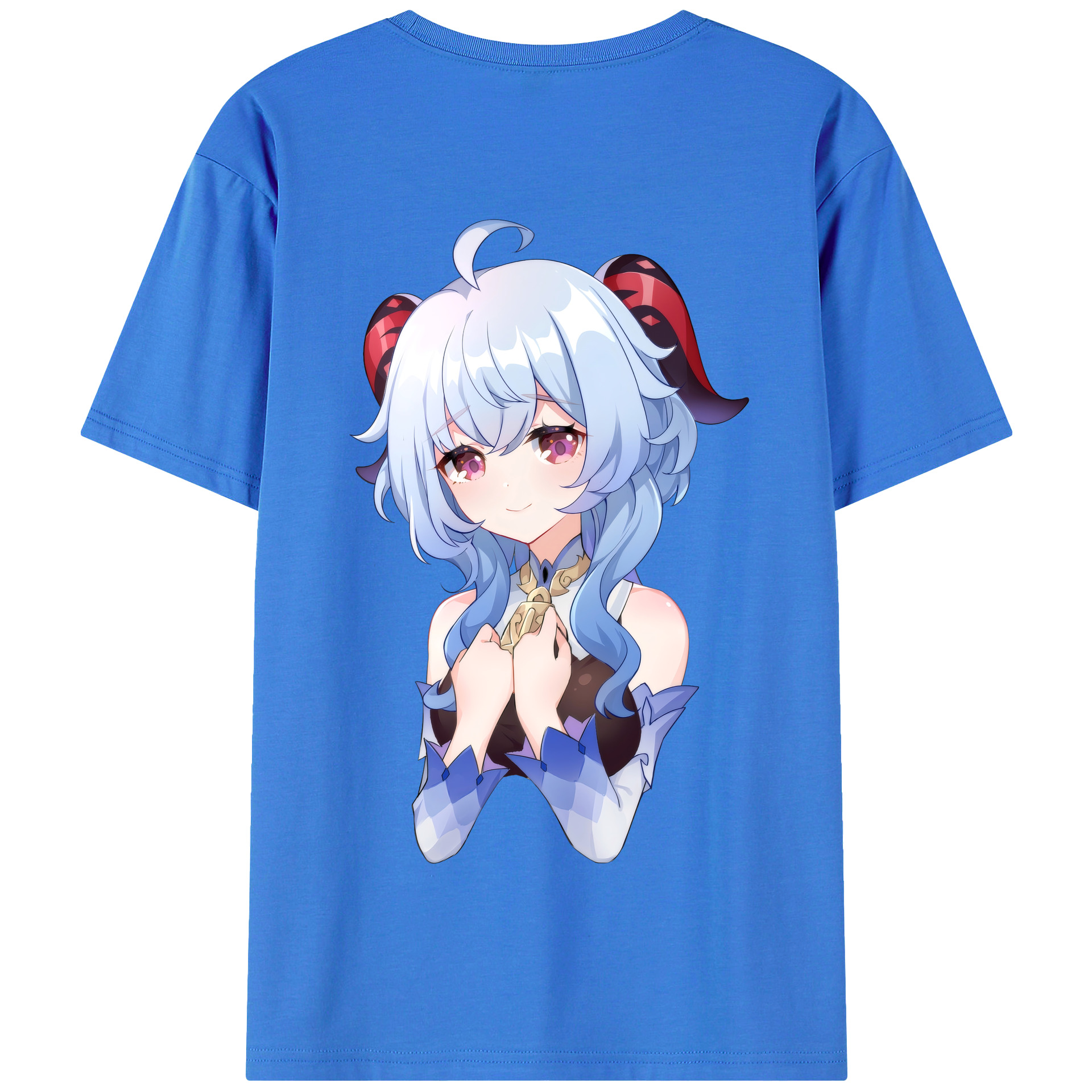 げんし神 甘雨 かんう genshin Ganyu 綿100％半袖Tシャツ（背面プリント）