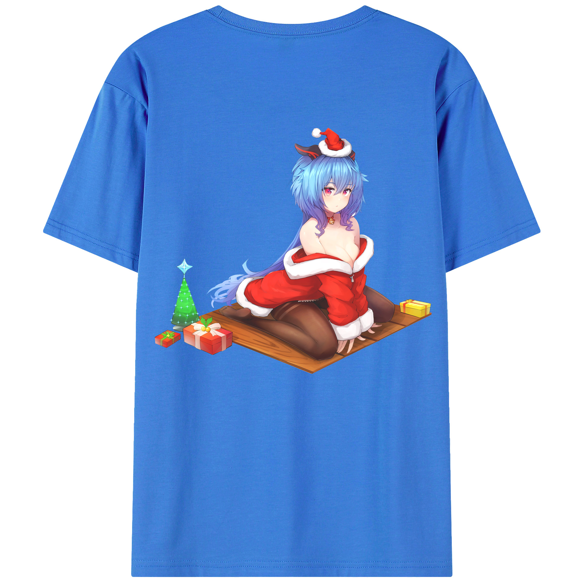 げんし神 甘雨 かんう genshin Ganyu 綿100％半袖Tシャツ（背面プリント）