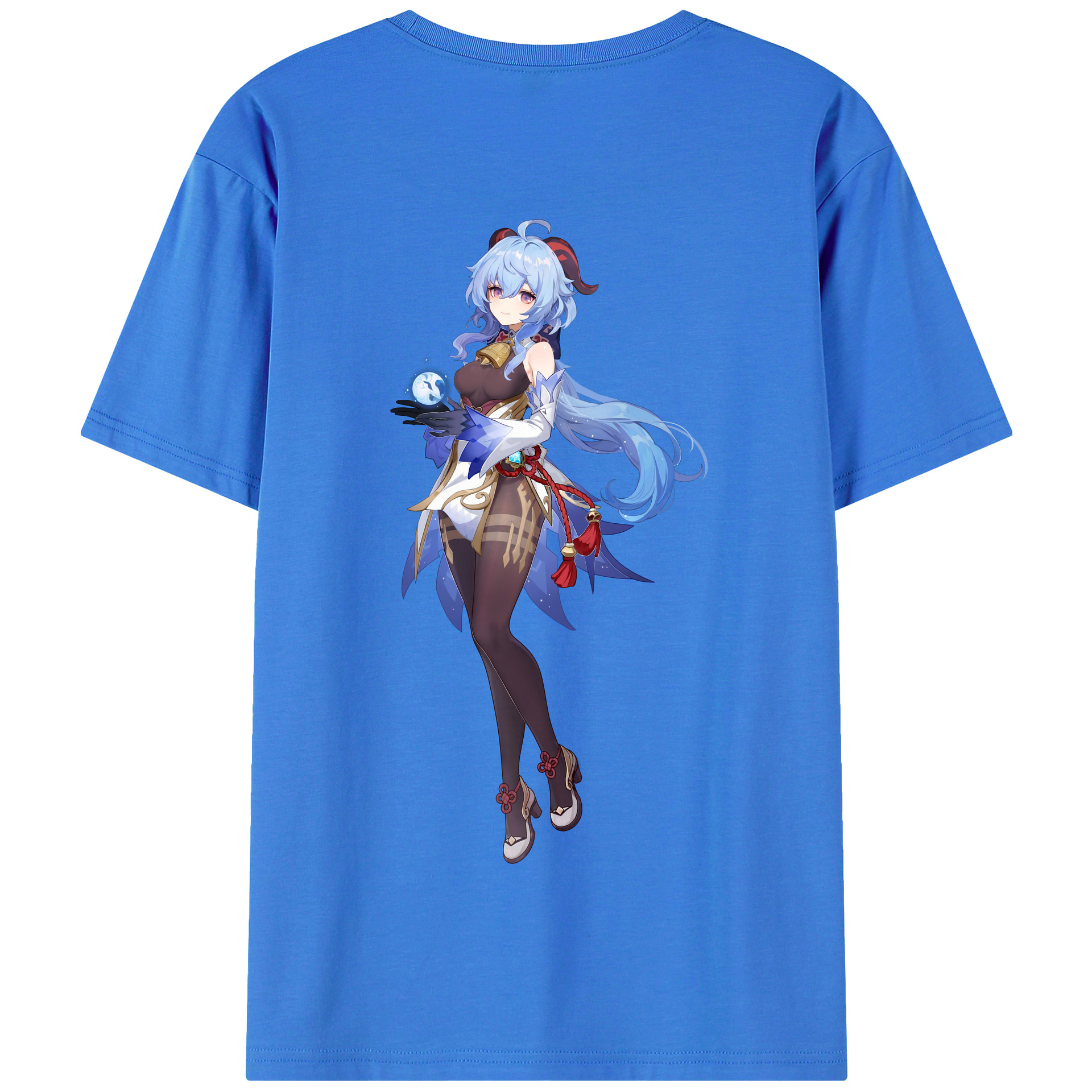 げんし神 甘雨 かんう genshin Ganyu 綿100％半袖Tシャツ（背面プリント）
