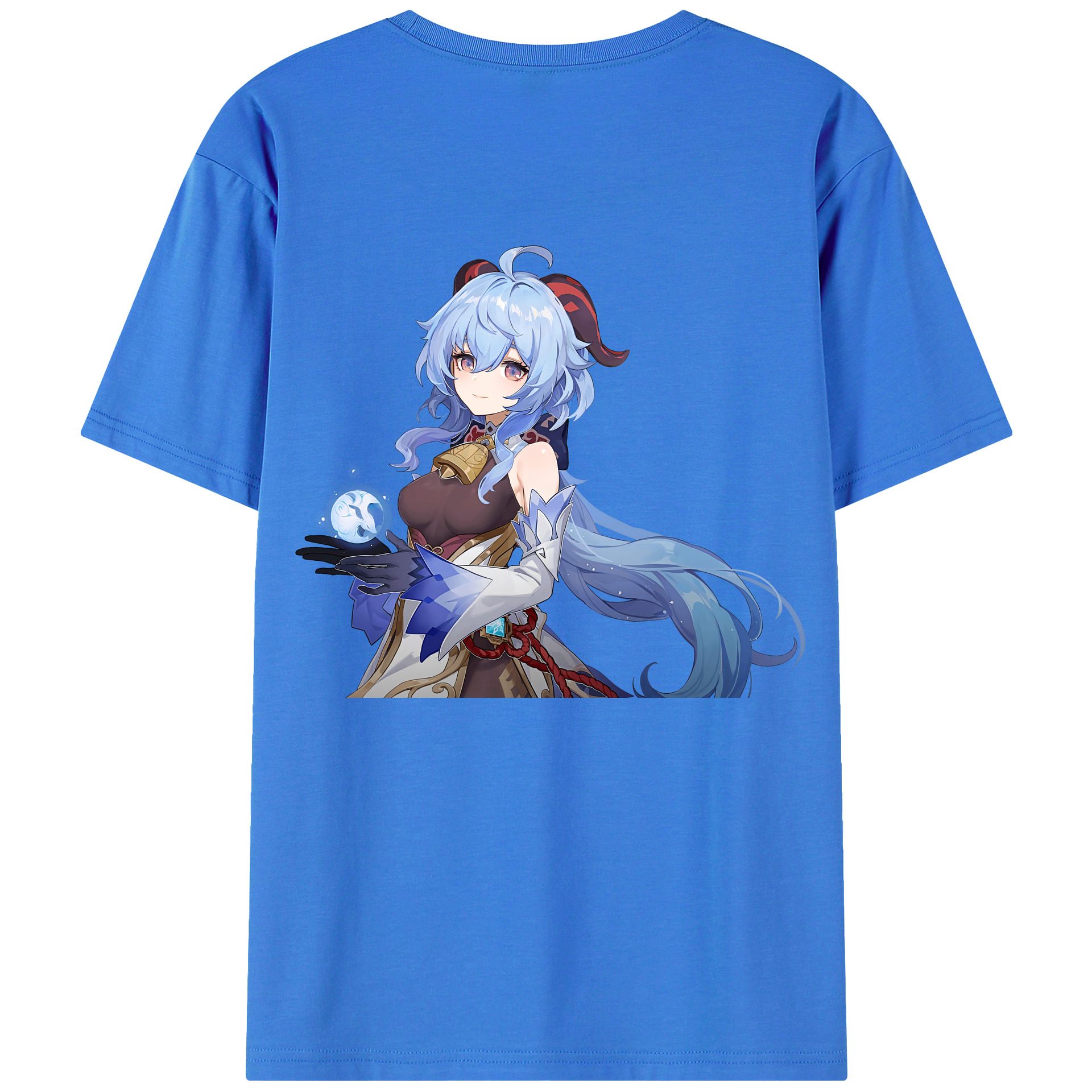 げんし神 甘雨 かんう genshin Ganyu 綿100％半袖Tシャツ（背面プリント）
