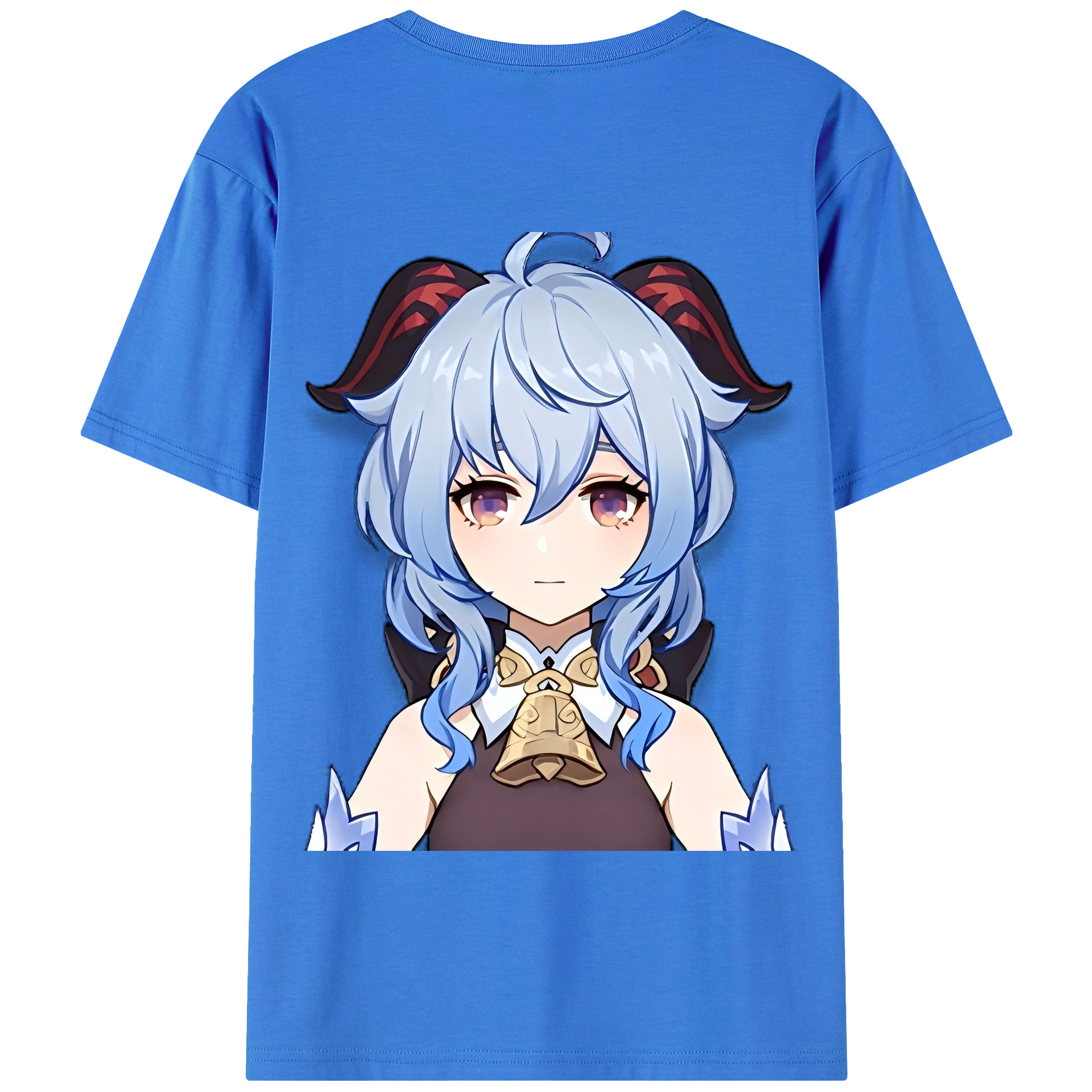 げんし神 甘雨 かんう genshin Ganyu 綿100％半袖Tシャツ（背面プリント）