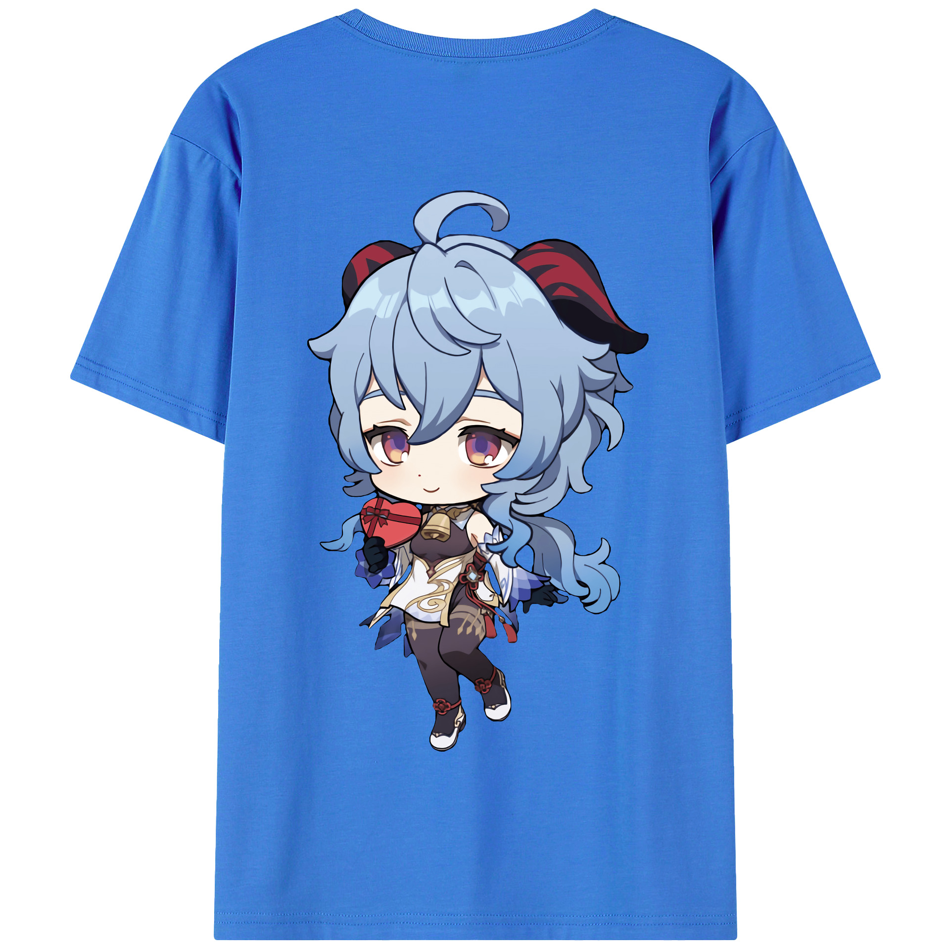 げんし神 甘雨 かんう genshin Ganyu 綿100％半袖Tシャツ（背面プリント）