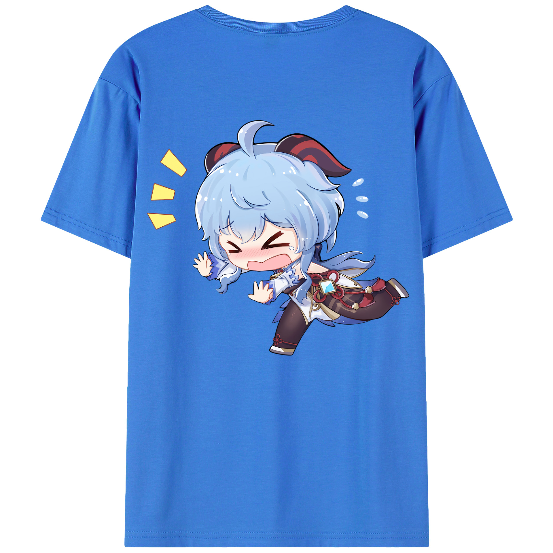 げんし神 甘雨 かんう genshin Ganyu 綿100％半袖Tシャツ（背面プリント）