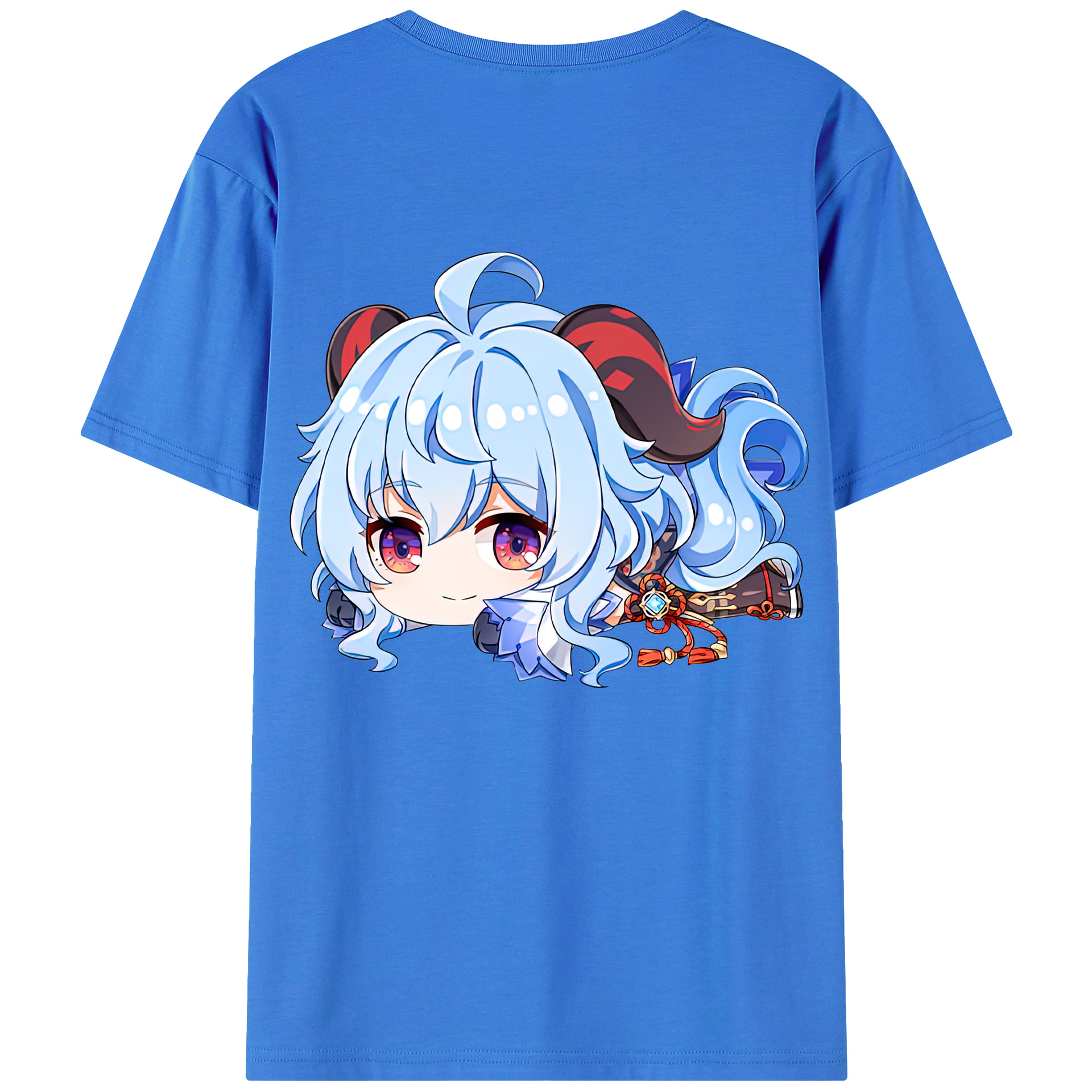 げんし神 甘雨 かんう genshin Ganyu 綿100％半袖Tシャツ（背面プリント）