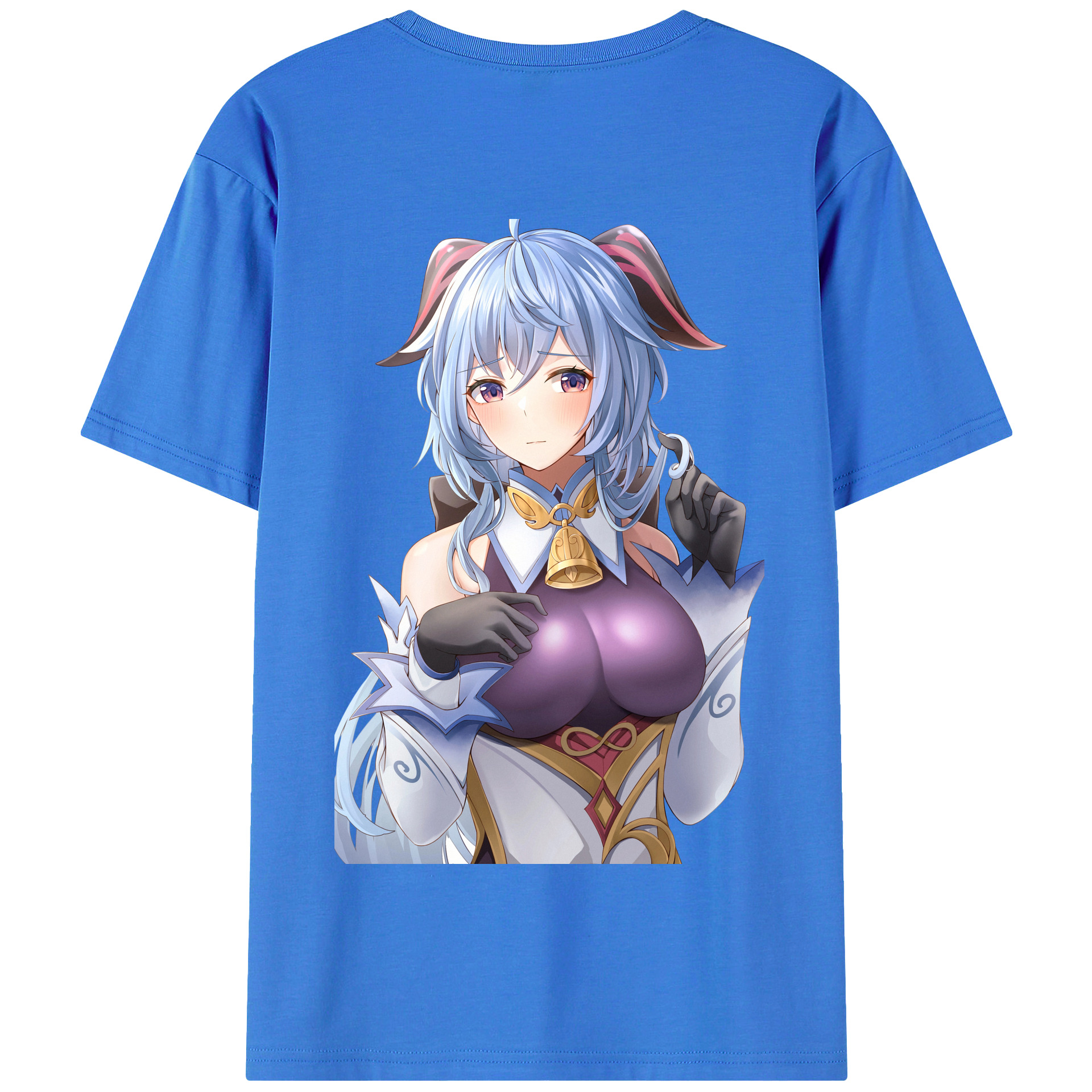 げんし神 甘雨 かんう genshin Ganyu 綿100％半袖Tシャツ（背面プリント）