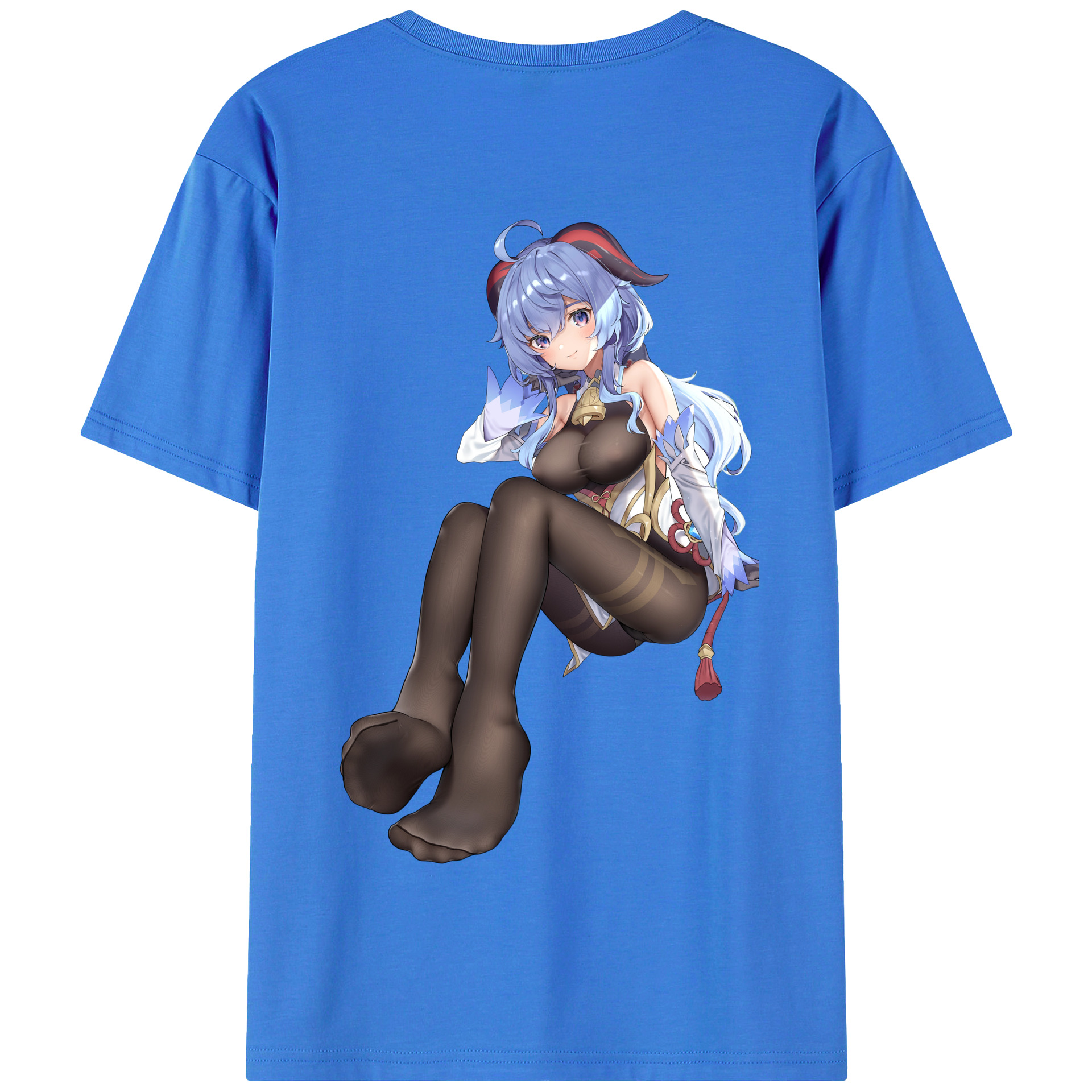 げんし神 甘雨 かんう genshin Ganyu 綿100％半袖Tシャツ（背面プリント）