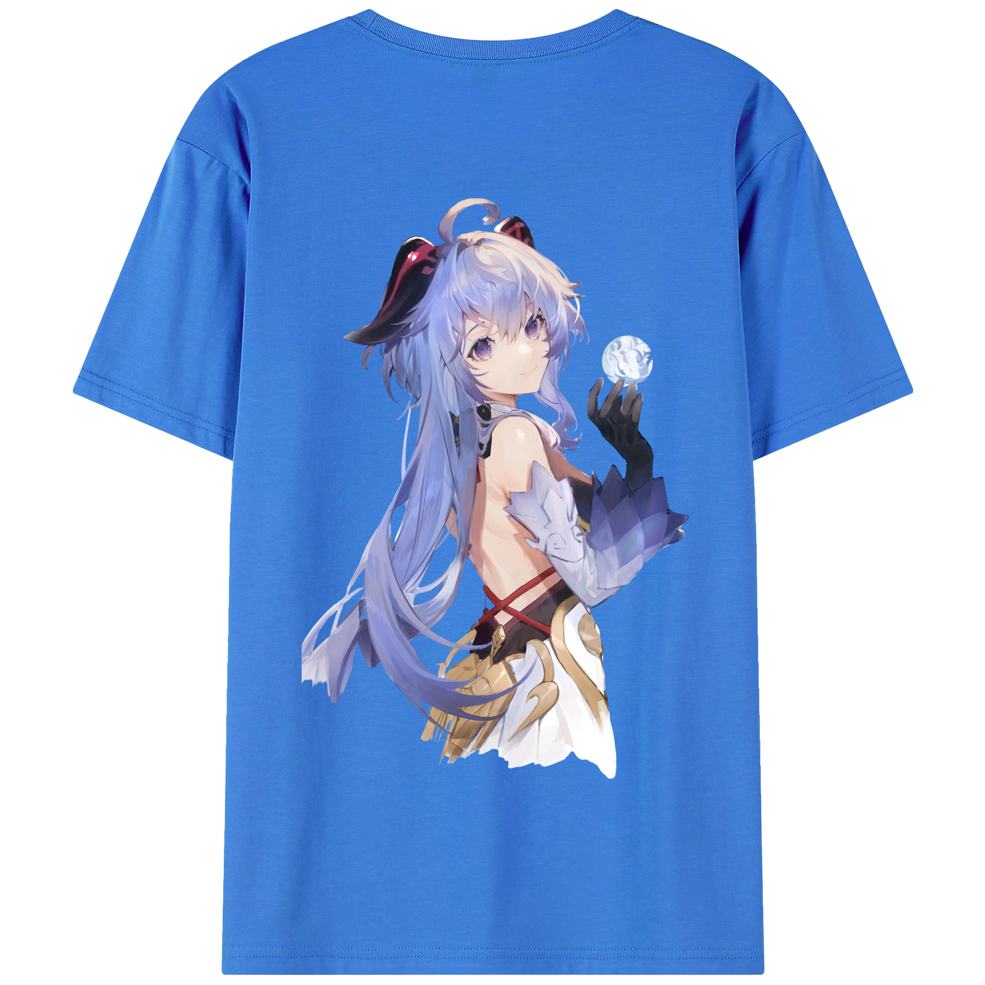 げんし神 甘雨 かんう genshin Ganyu 綿100％半袖Tシャツ（背面プリント）