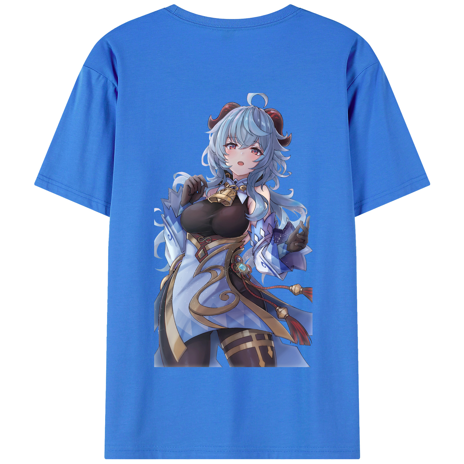げんし神 甘雨 かんう genshin Ganyu 綿100％半袖Tシャツ（背面プリント）