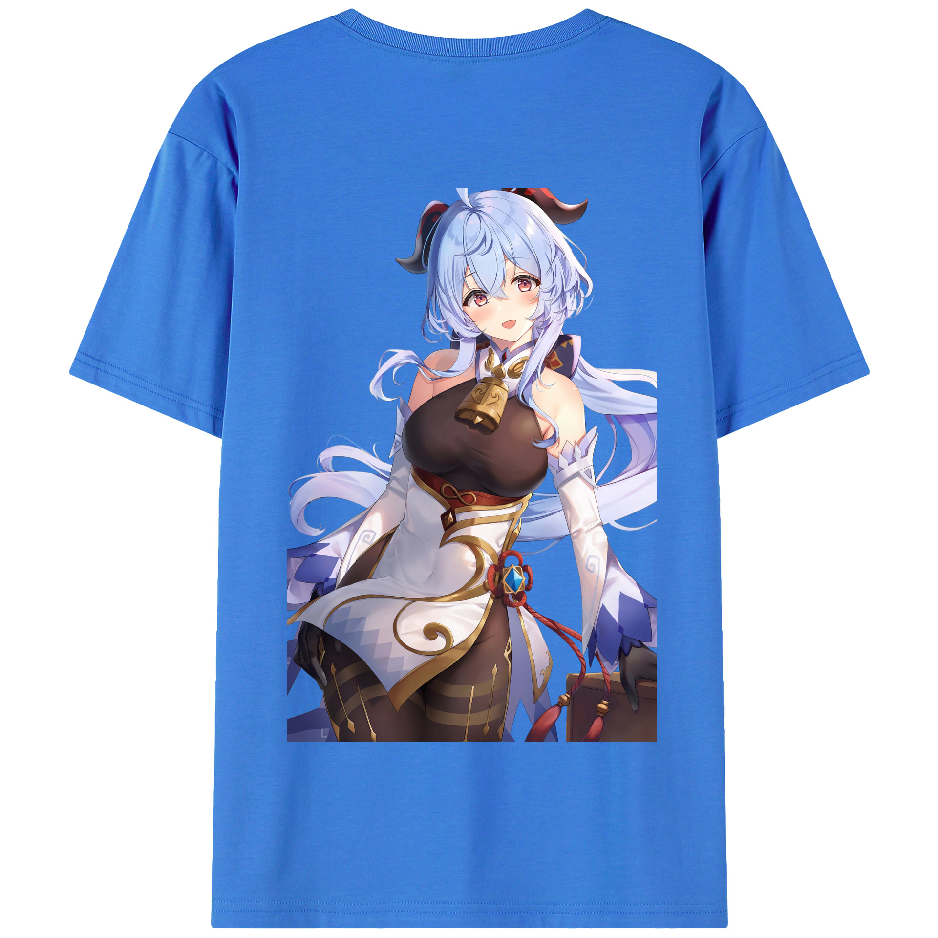 げんし神 甘雨 かんう genshin Ganyu 綿100％半袖Tシャツ（背面プリント）