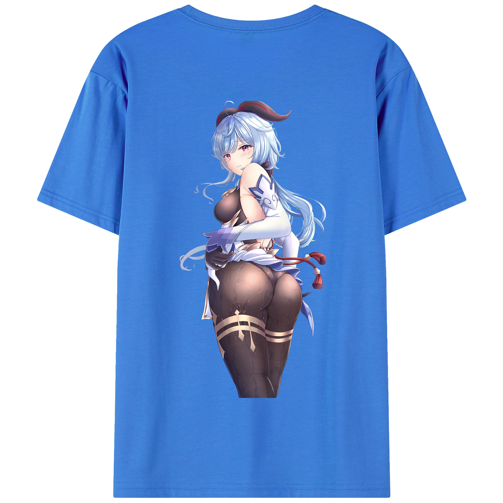 げんし神 甘雨 かんう genshin Ganyu 綿100％半袖Tシャツ（背面プリント）
