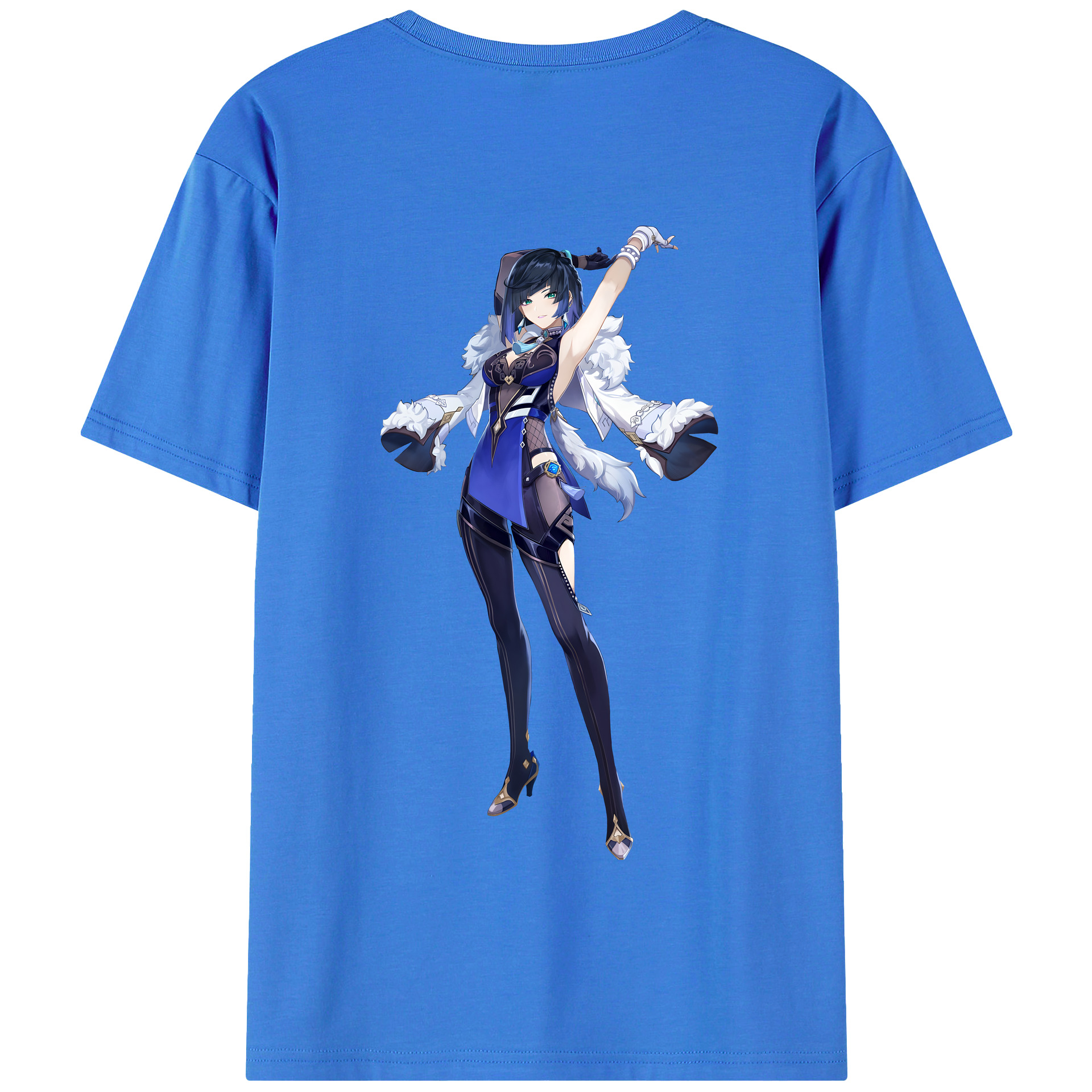 げんし神 夜兰 やらん genshin Yaran 綿100％半袖Tシャツ（背面プリント）