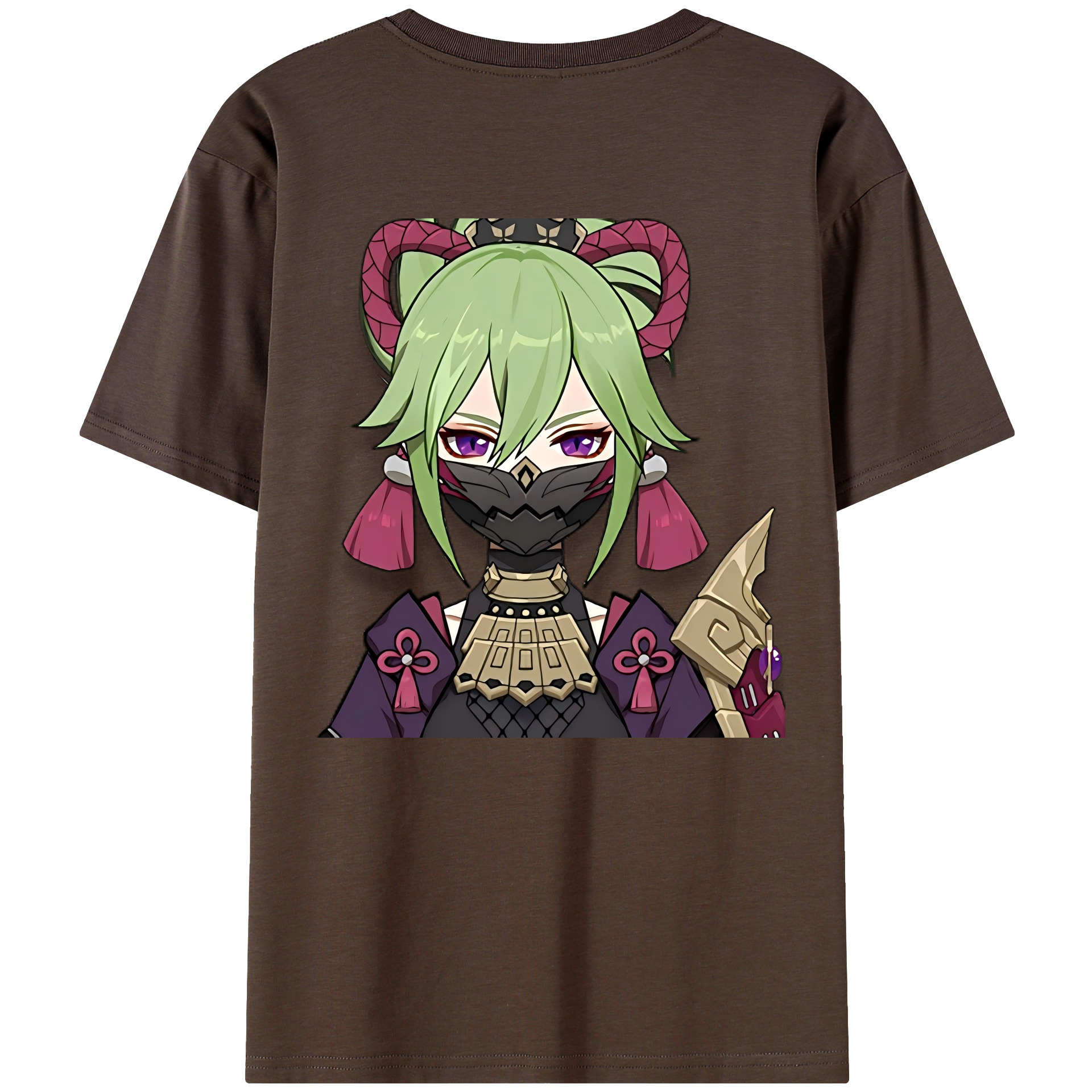 げんし神  久岐忍 くき しのぶ genshin Kuki Shinobu 綿100％半袖Tシャツ（背面プリント）
