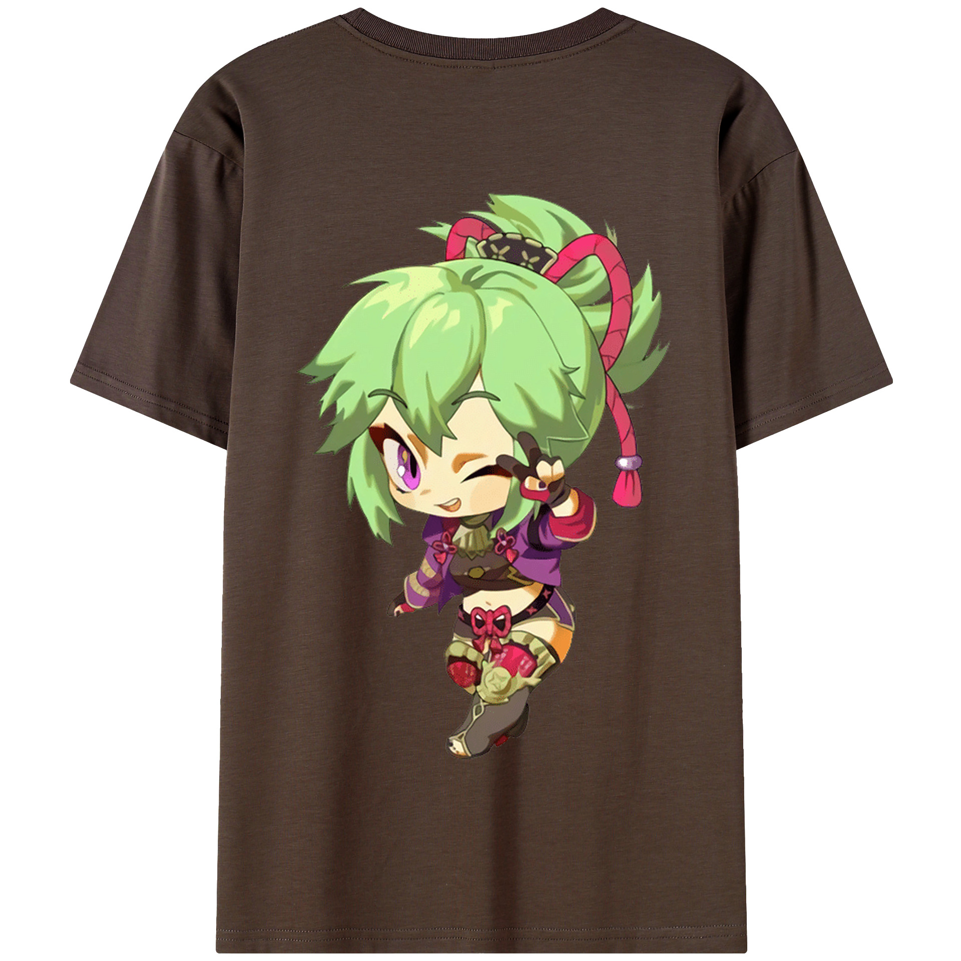 げんし神  久岐忍 くき しのぶ genshin Kuki Shinobu 綿100％半袖Tシャツ（背面プリント）