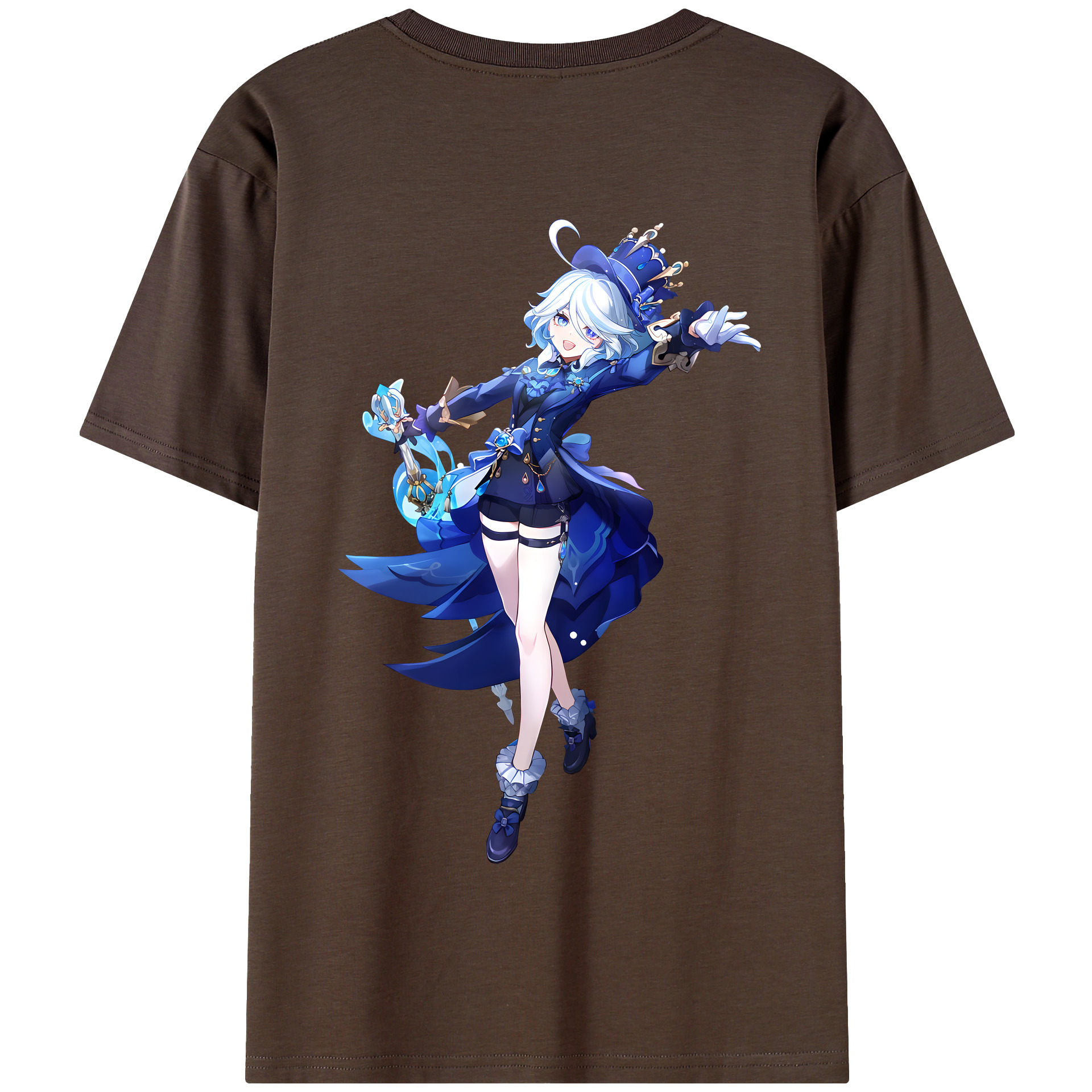 げんし神 フリーナ genshin Furina 綿100％半袖Tシャツ（背面プリント）