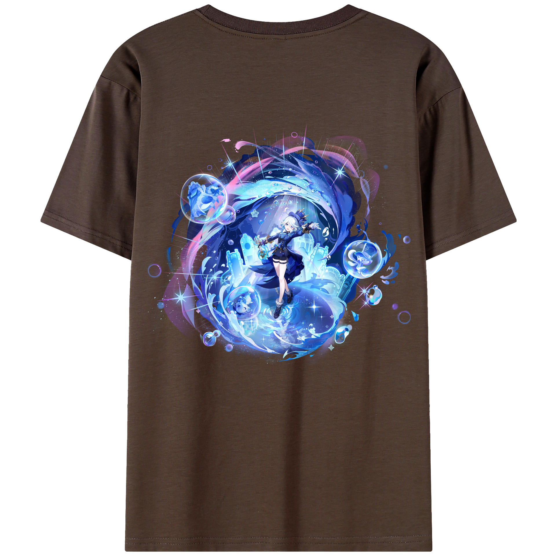 げんし神 フリーナ genshin Furina 綿100％半袖Tシャツ（背面プリント）